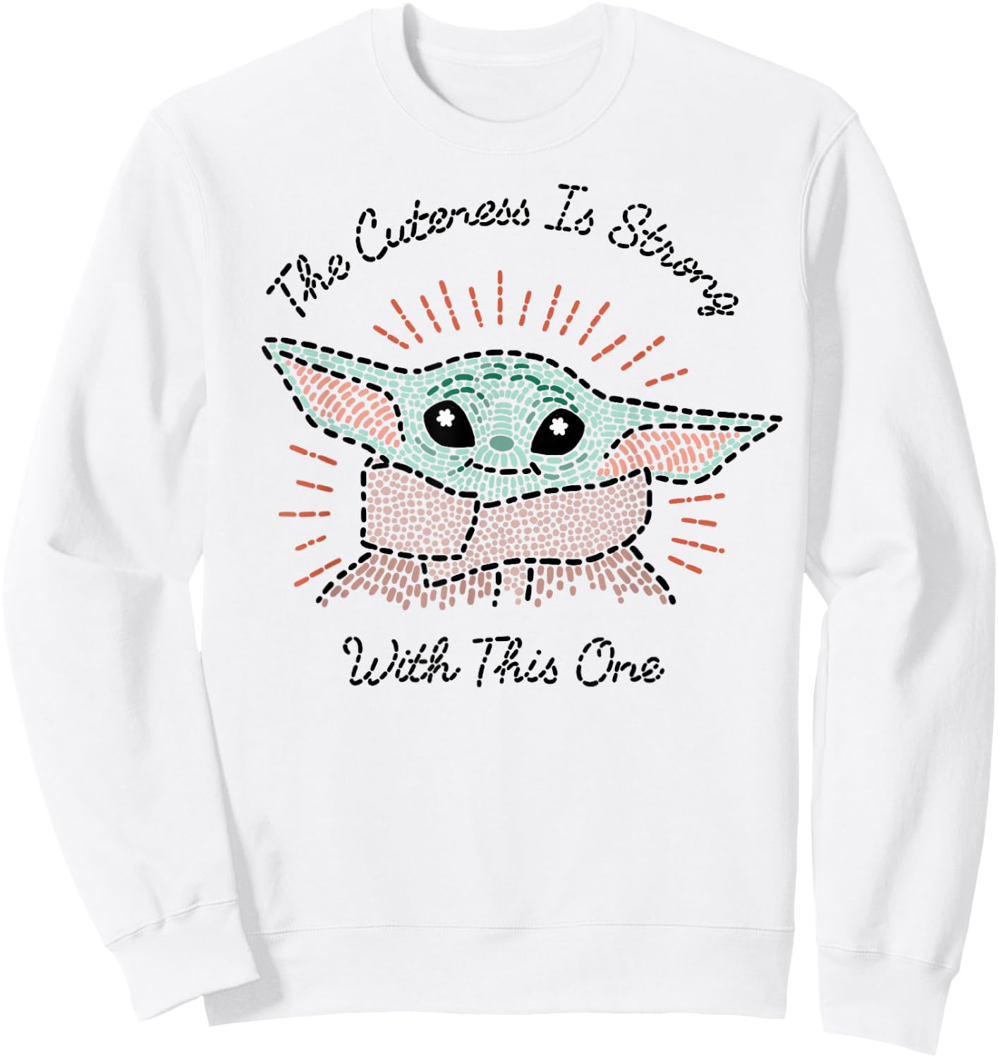 Star Wars The Mandalorian The Child Cuteness Is Strong Sweatshirt - Sweatshirt | White