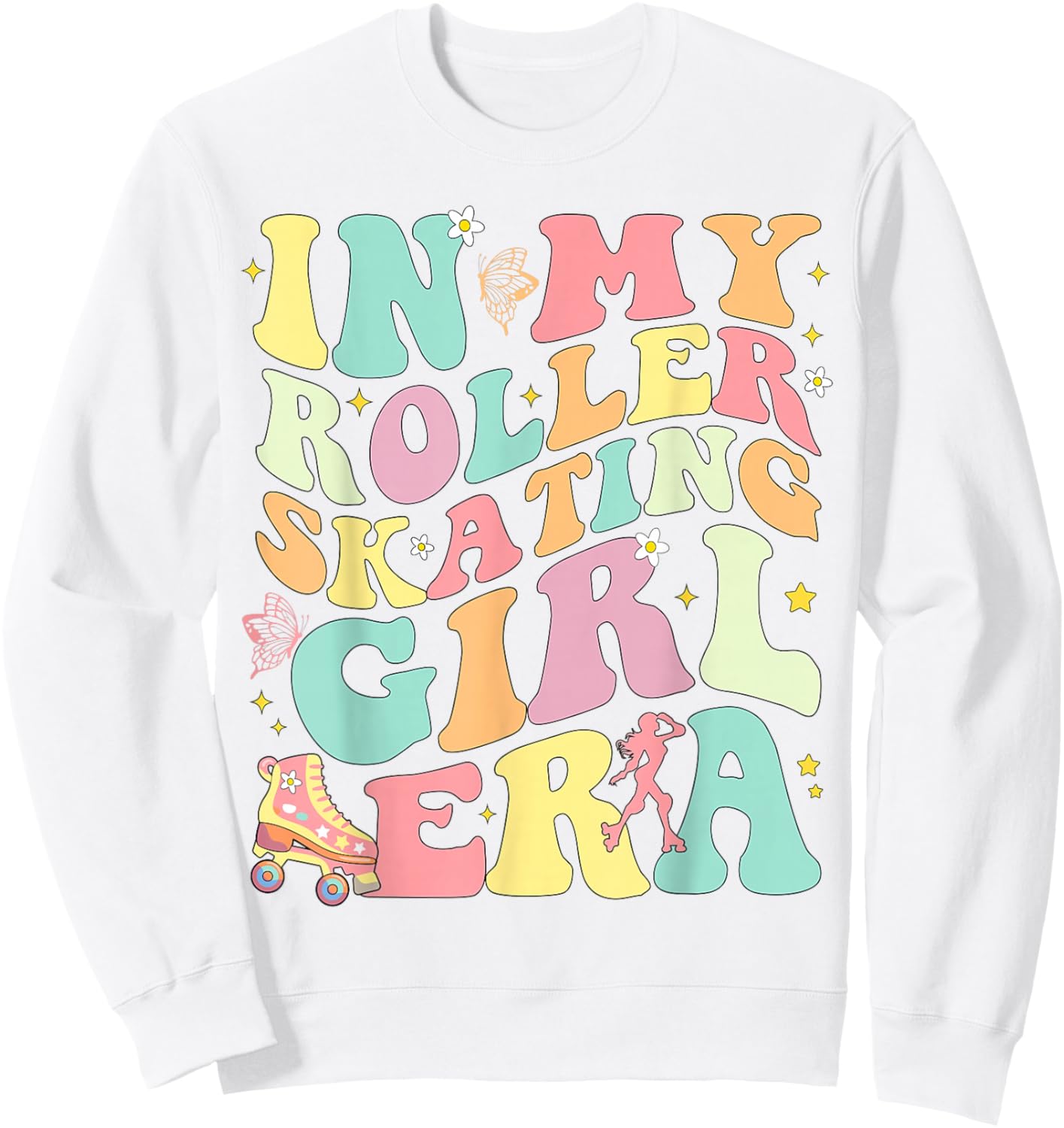 in My Roller Skating Girl Era Sweatshirt - Sweatshirt | White