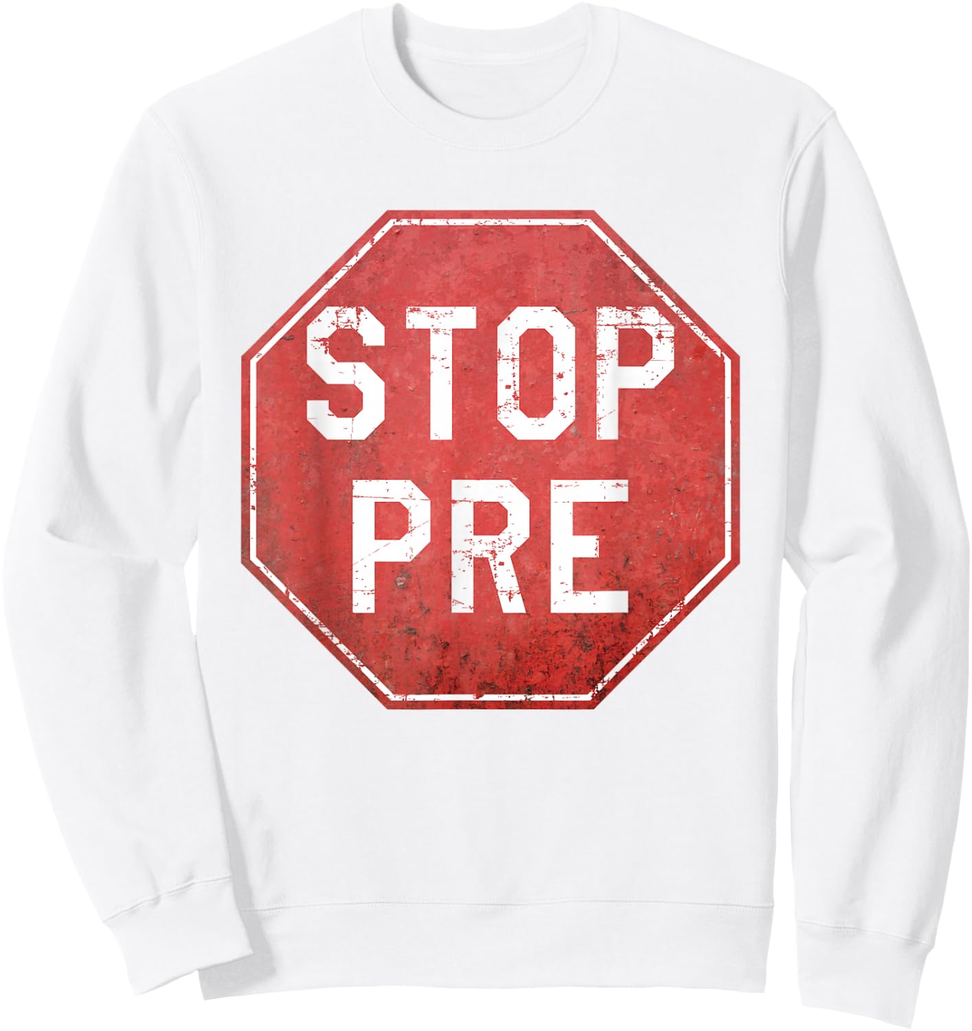 Vintage Stop Pre - Marathon Running Legend Runner Sweatshirt - Sweatshirt | White
