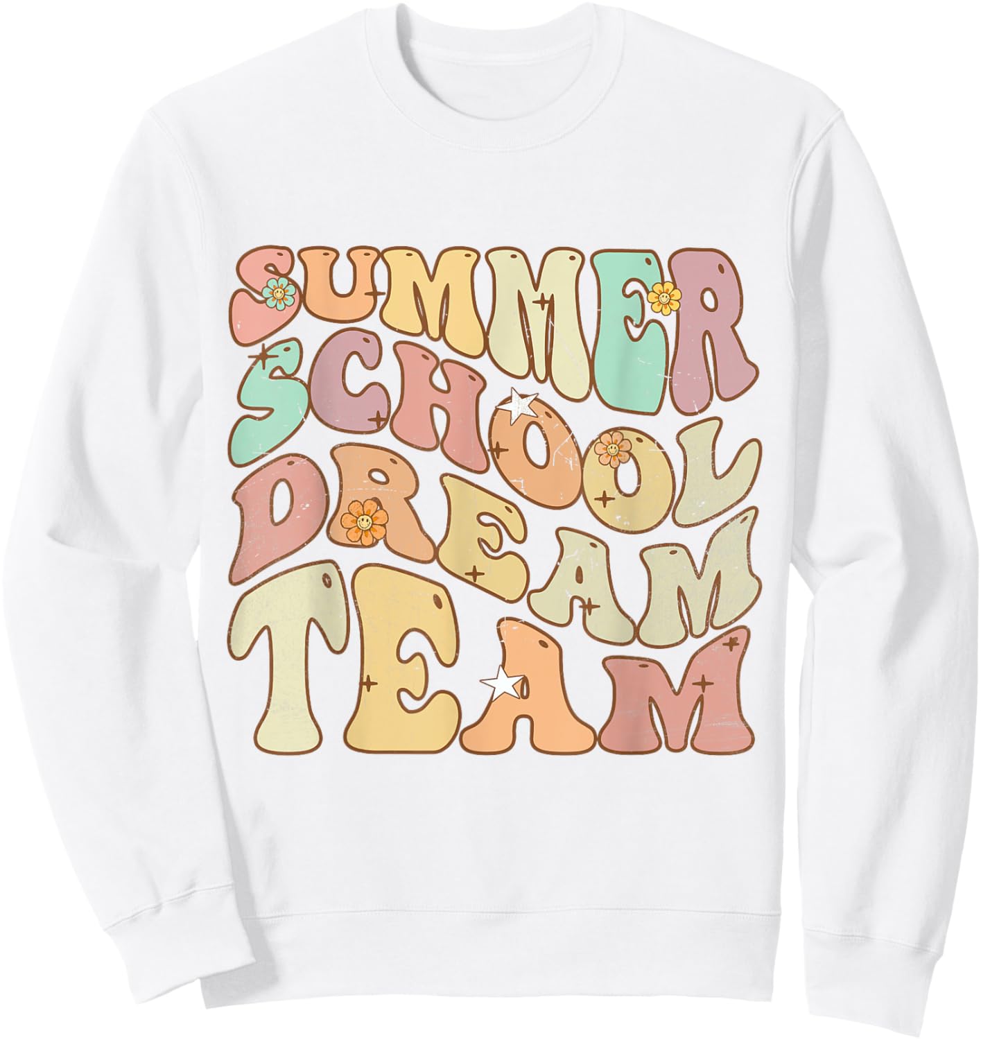 Groovy Retro Vintage Summer School Dream Team Men Women Kids Sweatshirt - Sweatshirt | White
