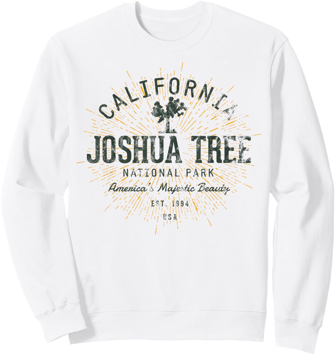 Vintage Joshua Tree National Park Retro Sweatshirt - Sweatshirt | White