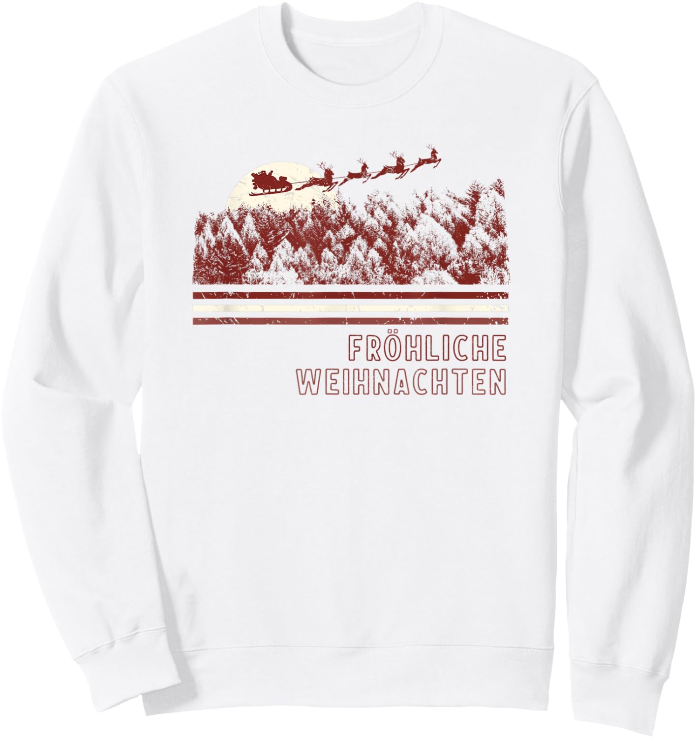 German Christmas Market Retro Santa Sweatshirt - Sweatshirt | White