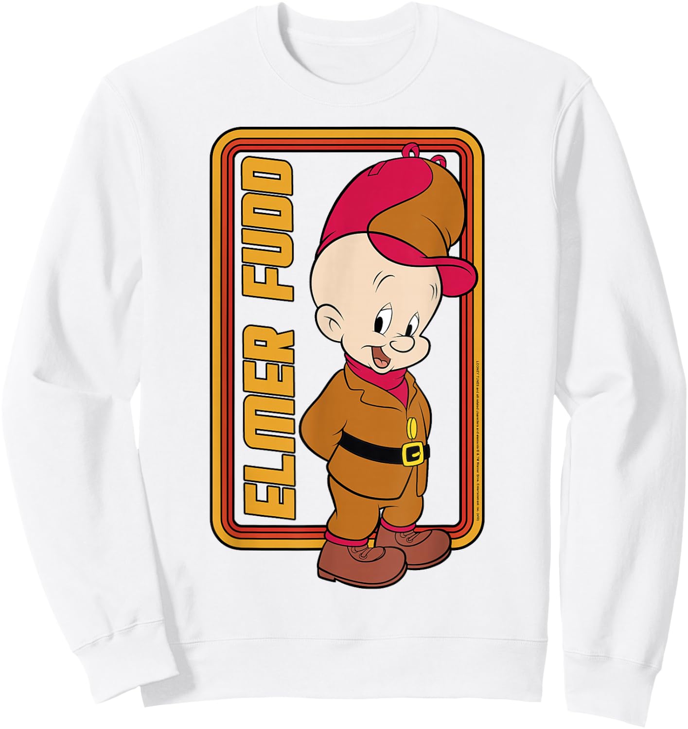 Looney Tunes Elmer Fudd Framed Simple Portrait Sweatshirt - Sweatshirt | White