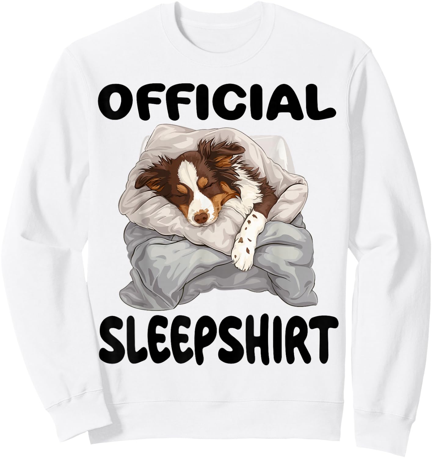 Miniature American Shepherd Dog Official Sleepshirt Pajamas Sweatshirt - Sweatshirt | White