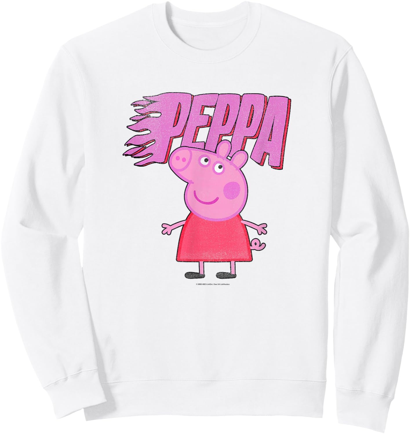 Peppa Pig Flame Peppa Logo Sweatshirt - Sweatshirt | White