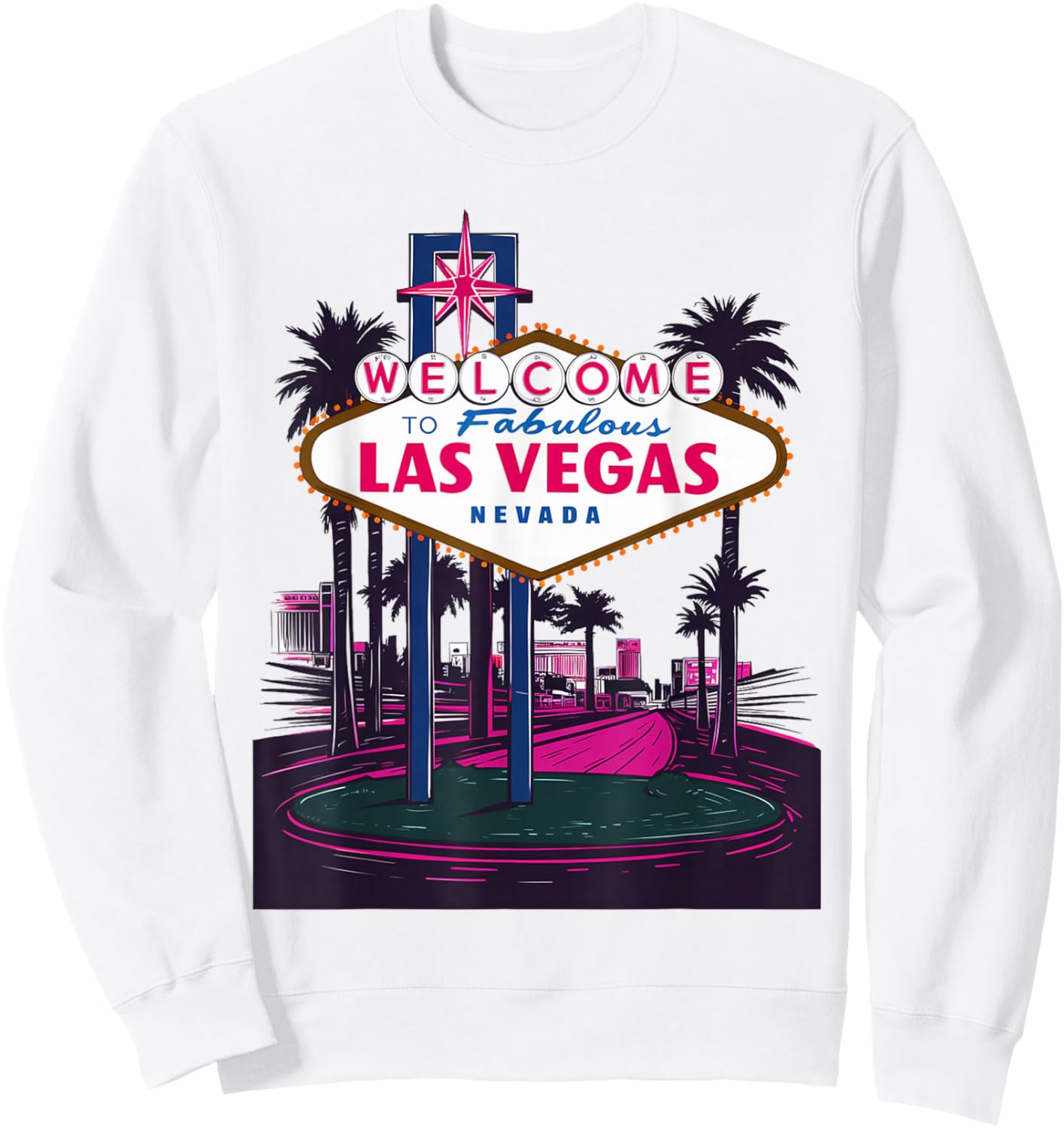 I Love Las Vegas Nevada City Vegas Souvenir Gifts Las Sweatshirt - Sweatshirt | White