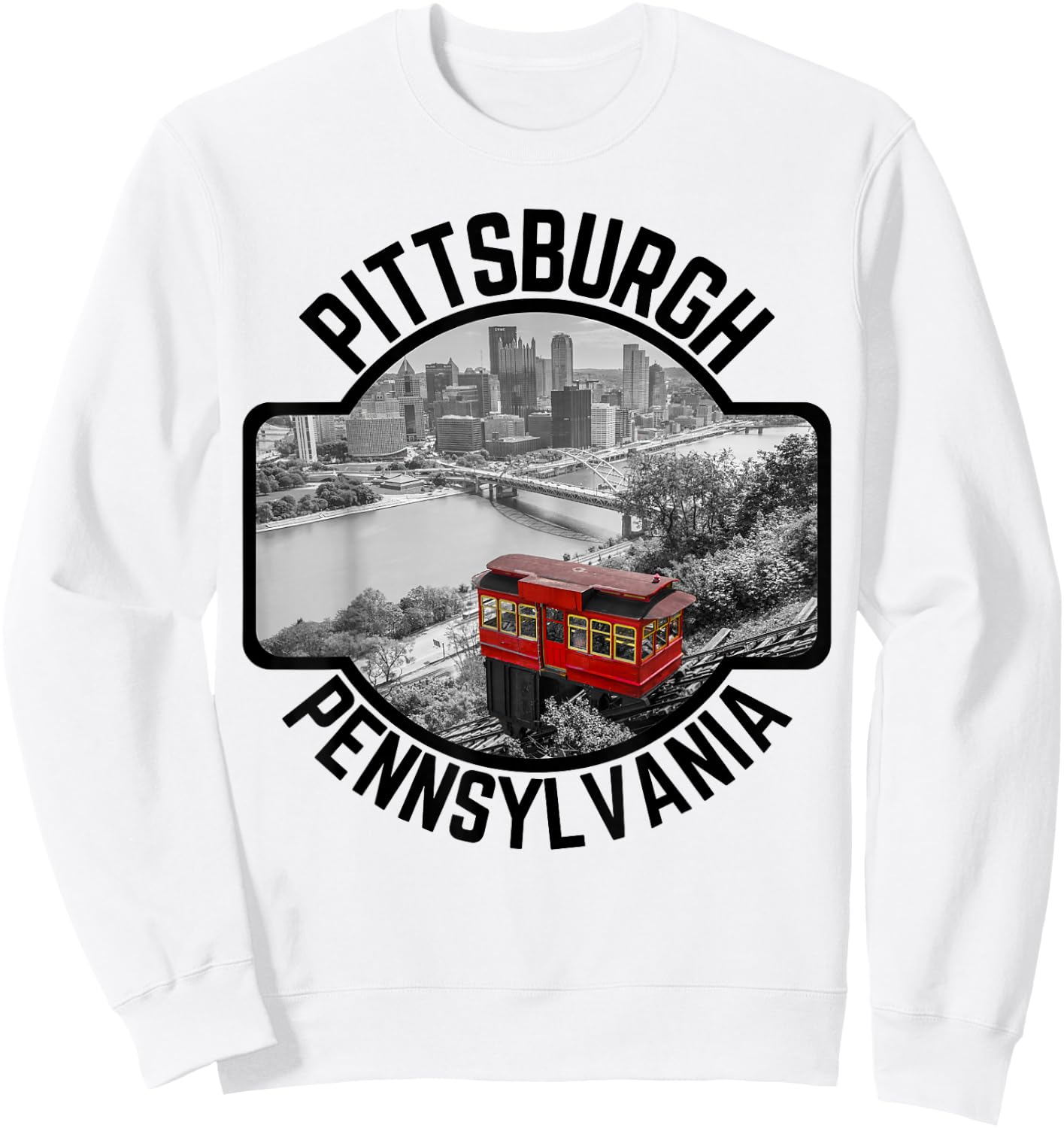 Pittsburgh Pennsylvania Steel City Skyline Photography 412 Sweatshirt - Sweatshirt | White