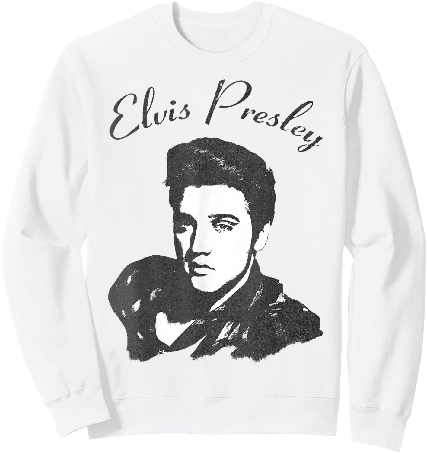 Elvis Presley Official Script Sweatshirt - Sweatshirt | White