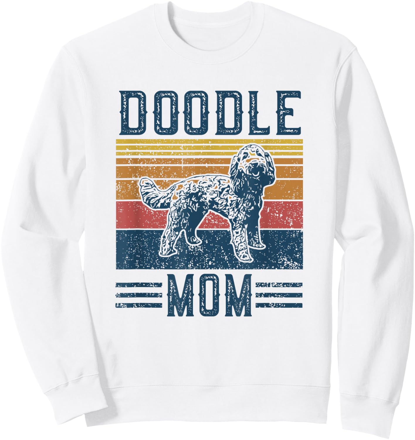 Vintage Doodle Mom Mother - Aussie Doodle & Goldendoodle Sweatshirt - Sweatshirt | White