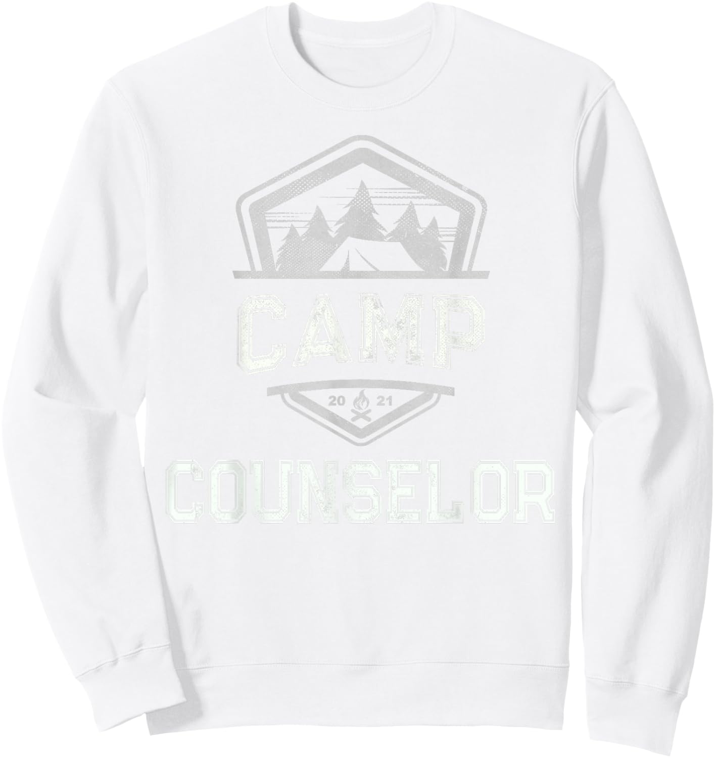 Vintage CAMP COUNSELOR Campground Crew Host Teacher Team Men Women Sweatshirt - Sweatshirt | White