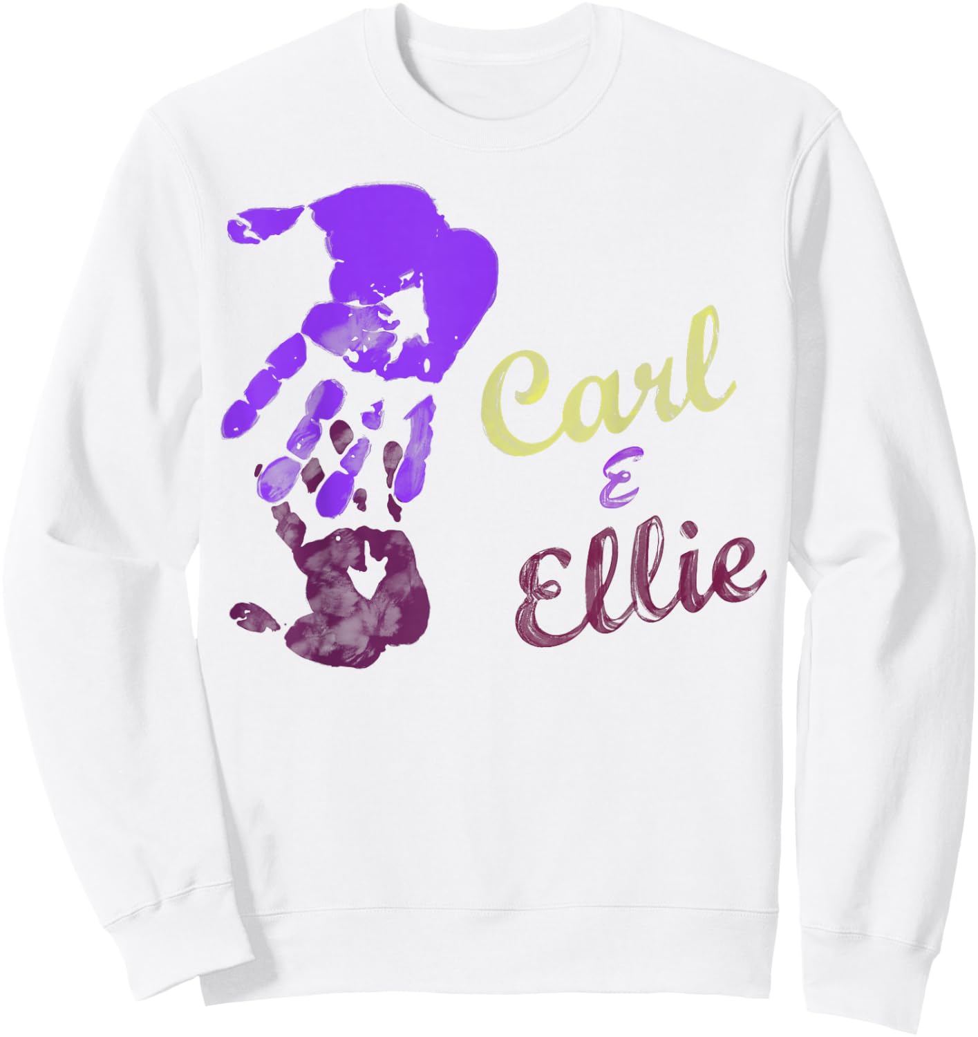 Disney Pixar Up Carl & Ellie Handprints Sweatshirt - Sweatshirt | White