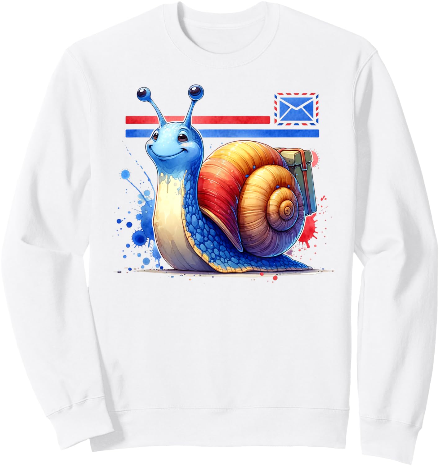 Snail mail Mailman Funny snail Postman Delivery man Sweatshirt - Sweatshirt | White