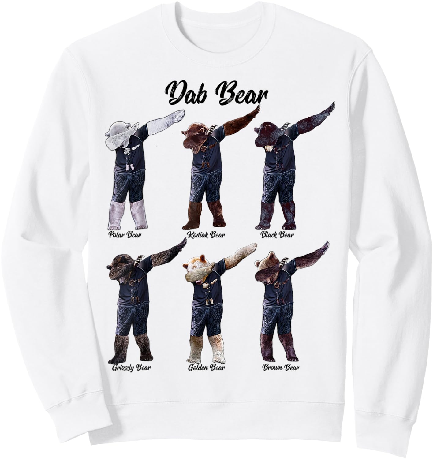 Dab Bear - by Behrbones Sweatshirt - Sweatshirt | White