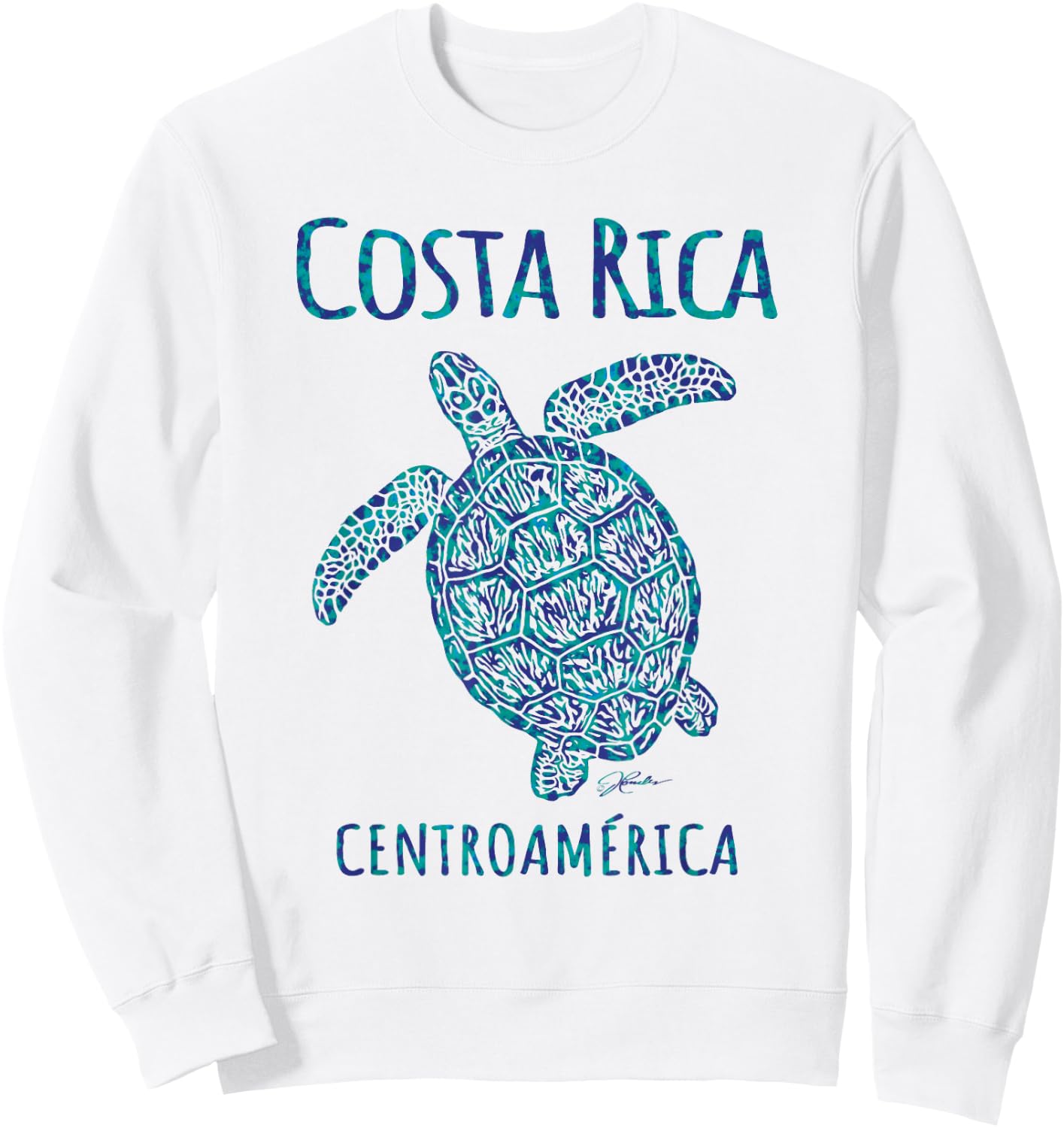 JCombs: Costa Rica, Sea Turtle, Beach Sweatshirt - Sweatshirt | White