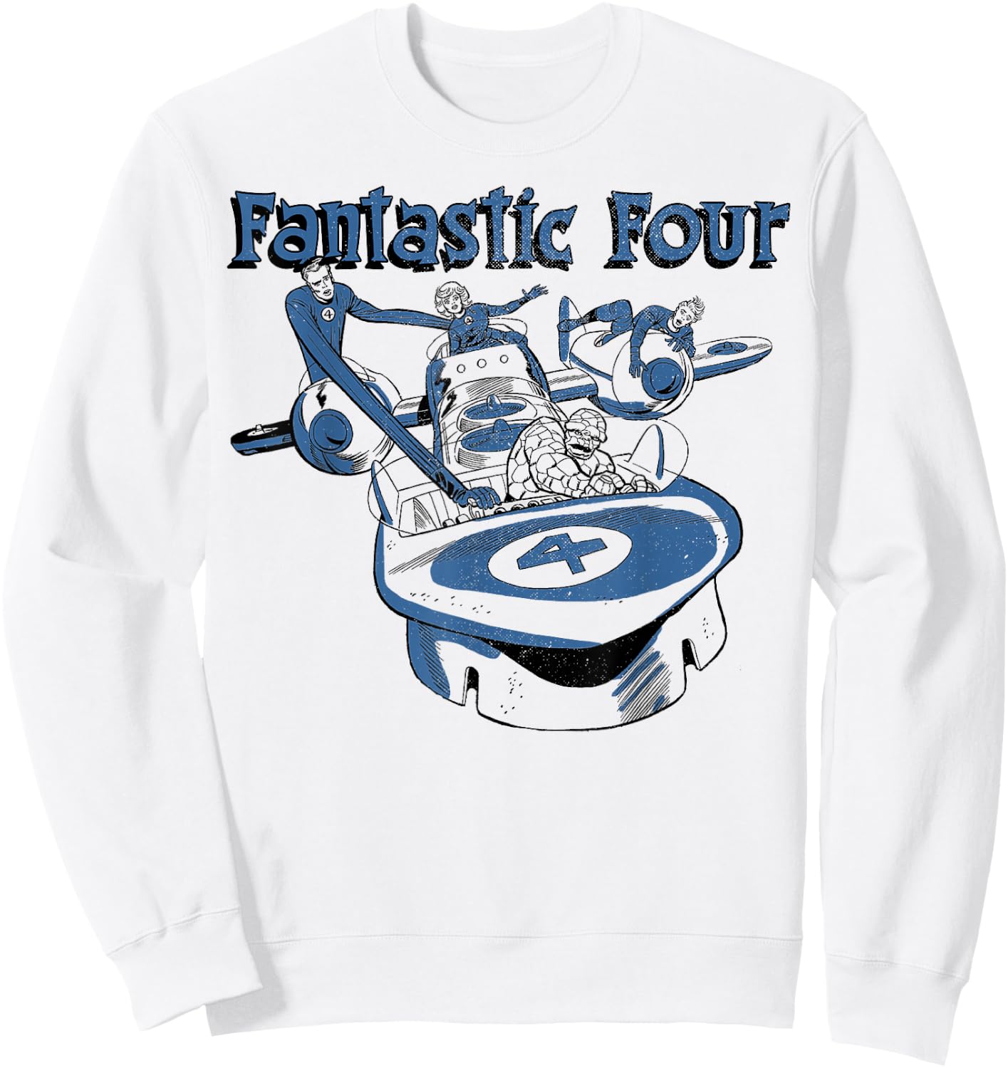 Marvel Fantastic Four Group Shot Fantasticar Sweatshirt - Sweatshirt | White
