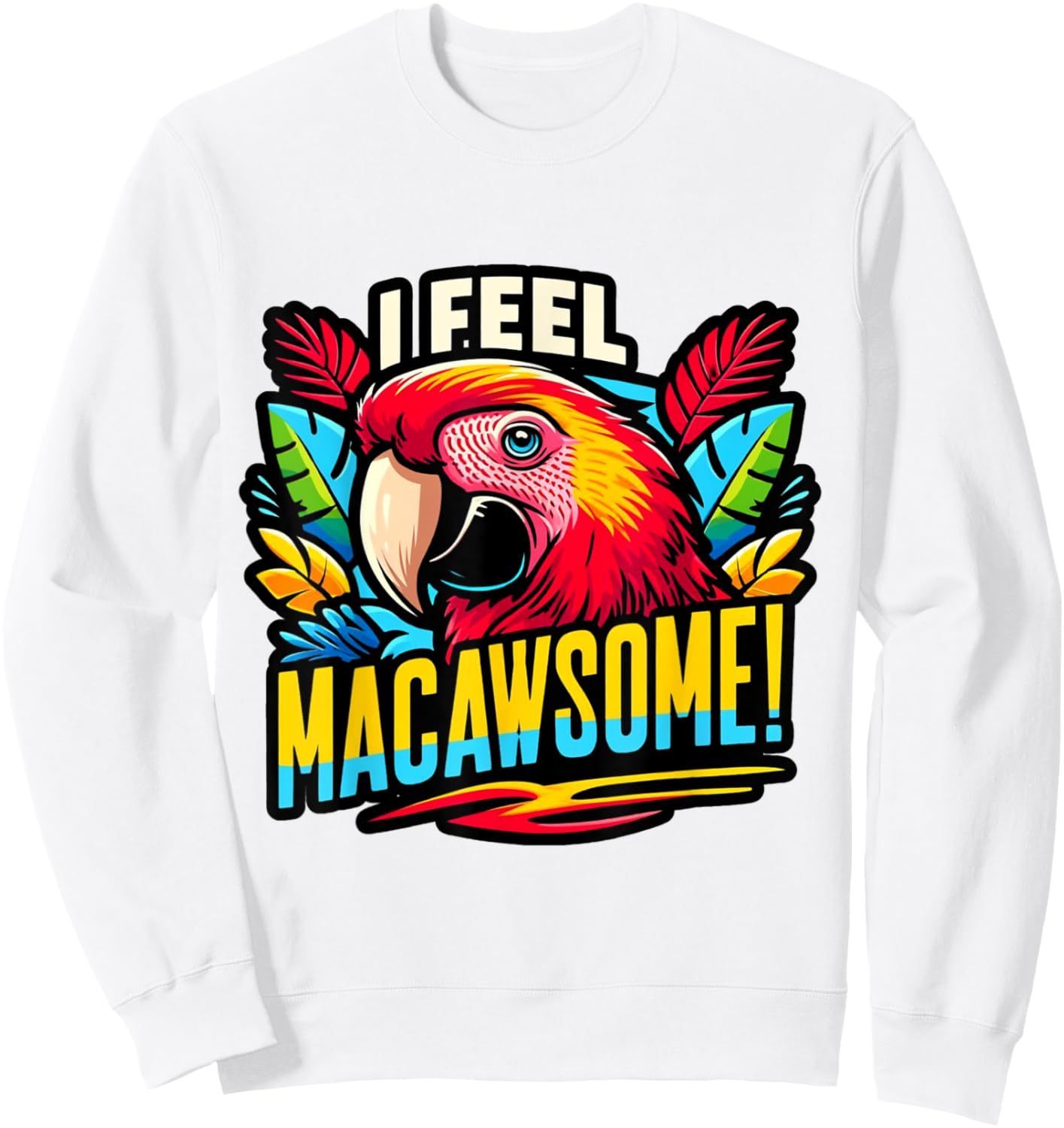Macaw Shirt Scarlet Macaw Pet Bird Parrot Macaw Sweatshirt - Sweatshirt | White