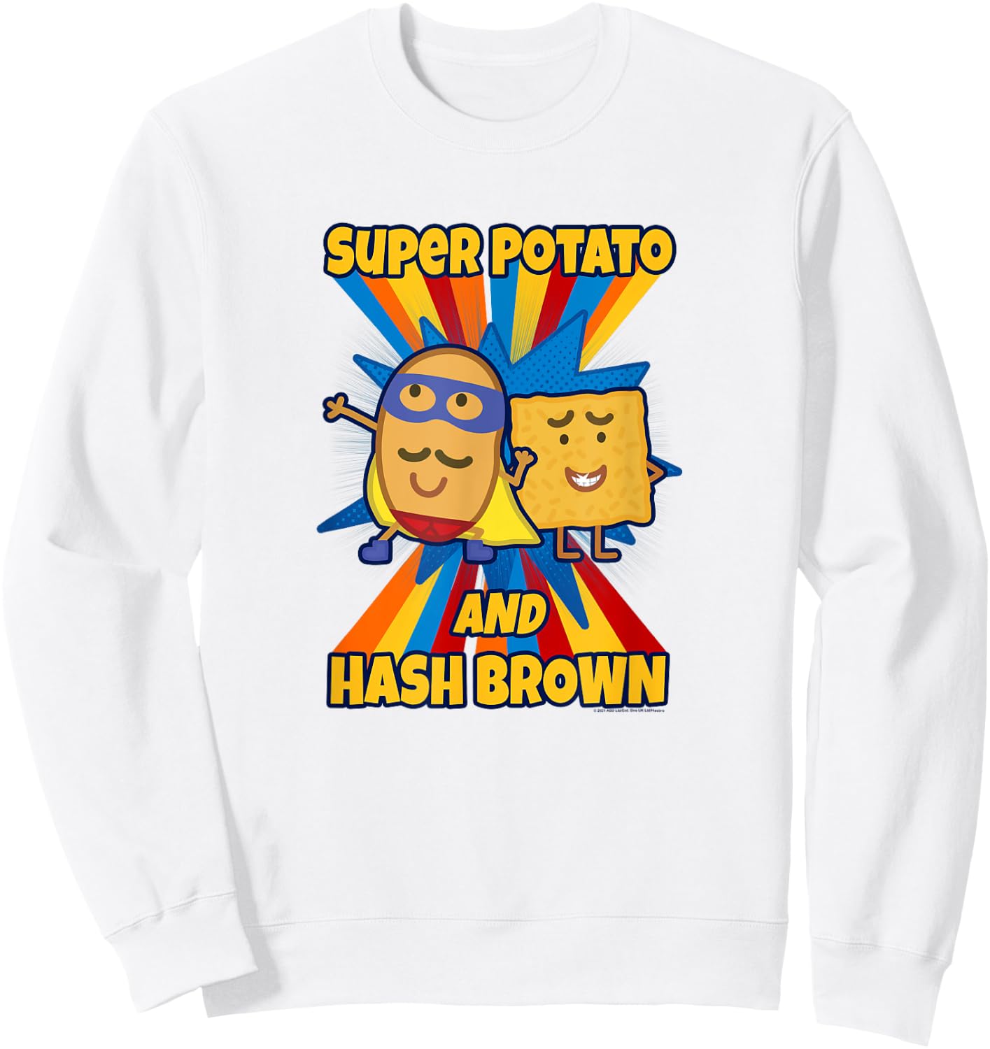 Peppa Pig Visits America Super Potato And Hash Brown Sweatshirt - Sweatshirt | White