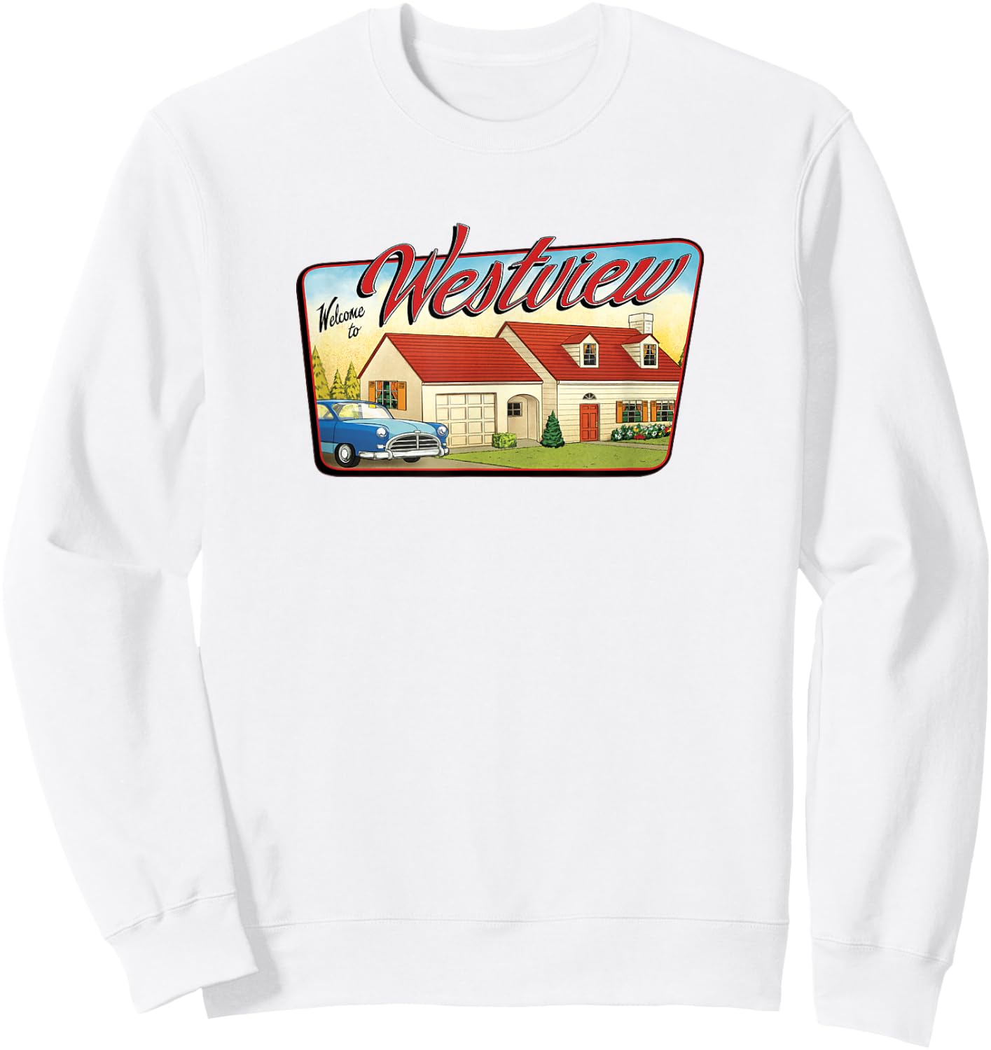 Marvel WandaVision Welcome To Westview Sweatshirt - Sweatshirt | White