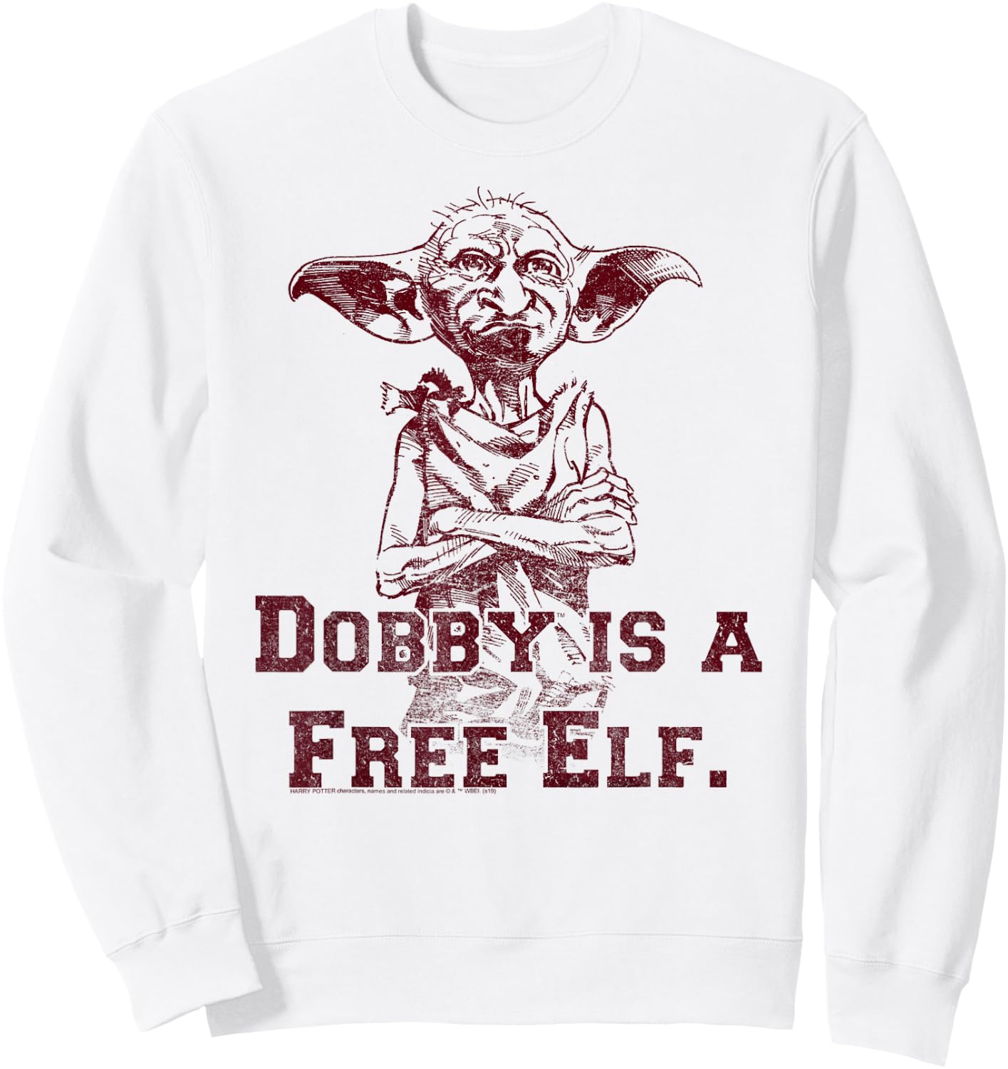 Harry Potter Dobby Is A Free Elf Sweatshirt - Sweatshirt | White