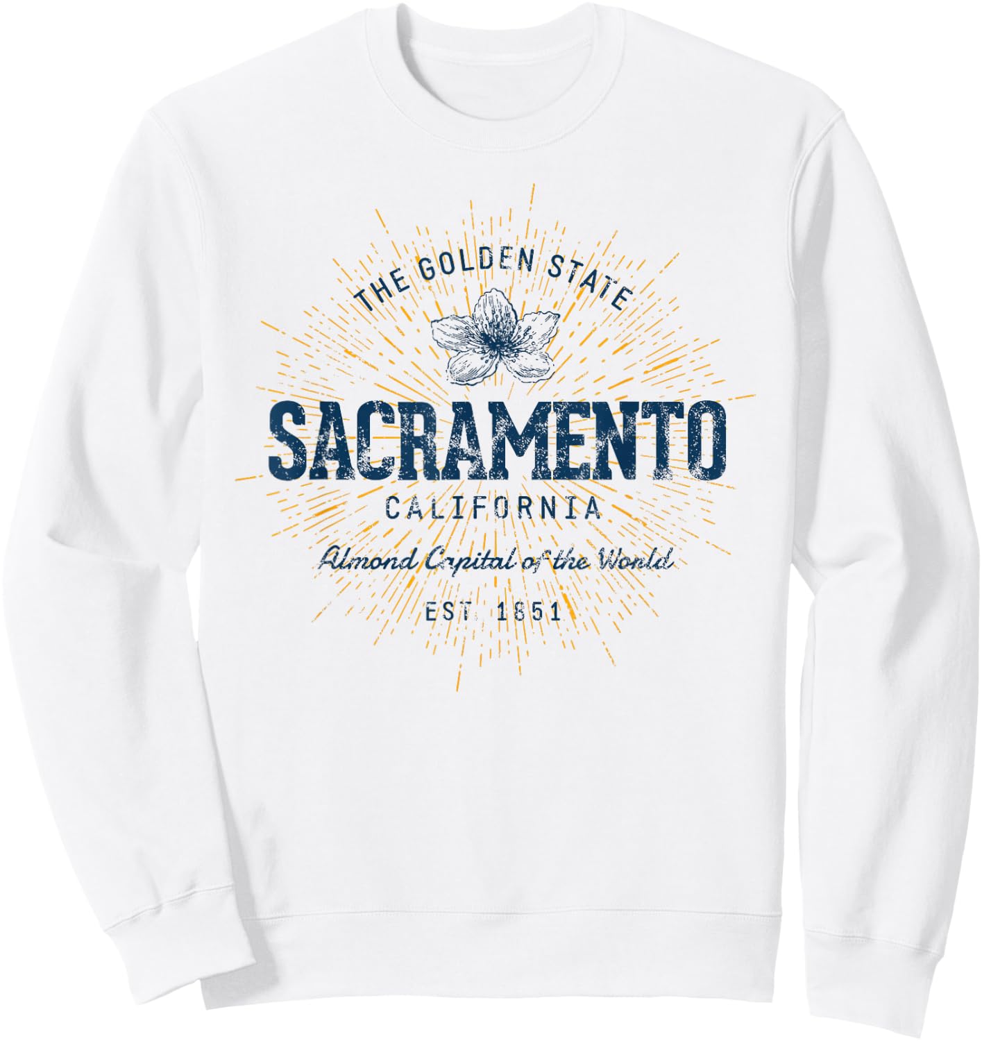 Vintage Sacramento Retro Sweatshirt - Sweatshirt | White