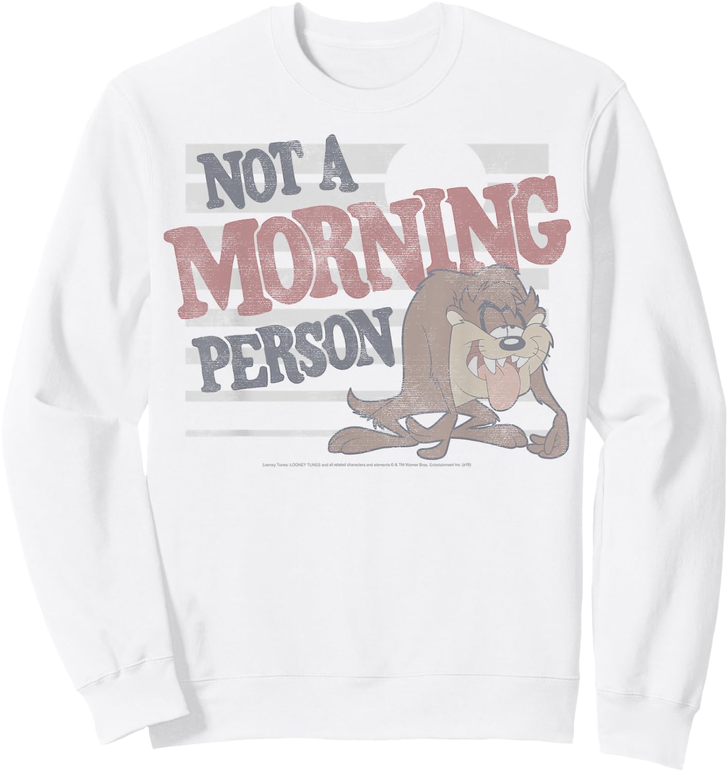 Looney Tunes Taz Not A Morning Person Sweatshirt - Sweatshirt | White