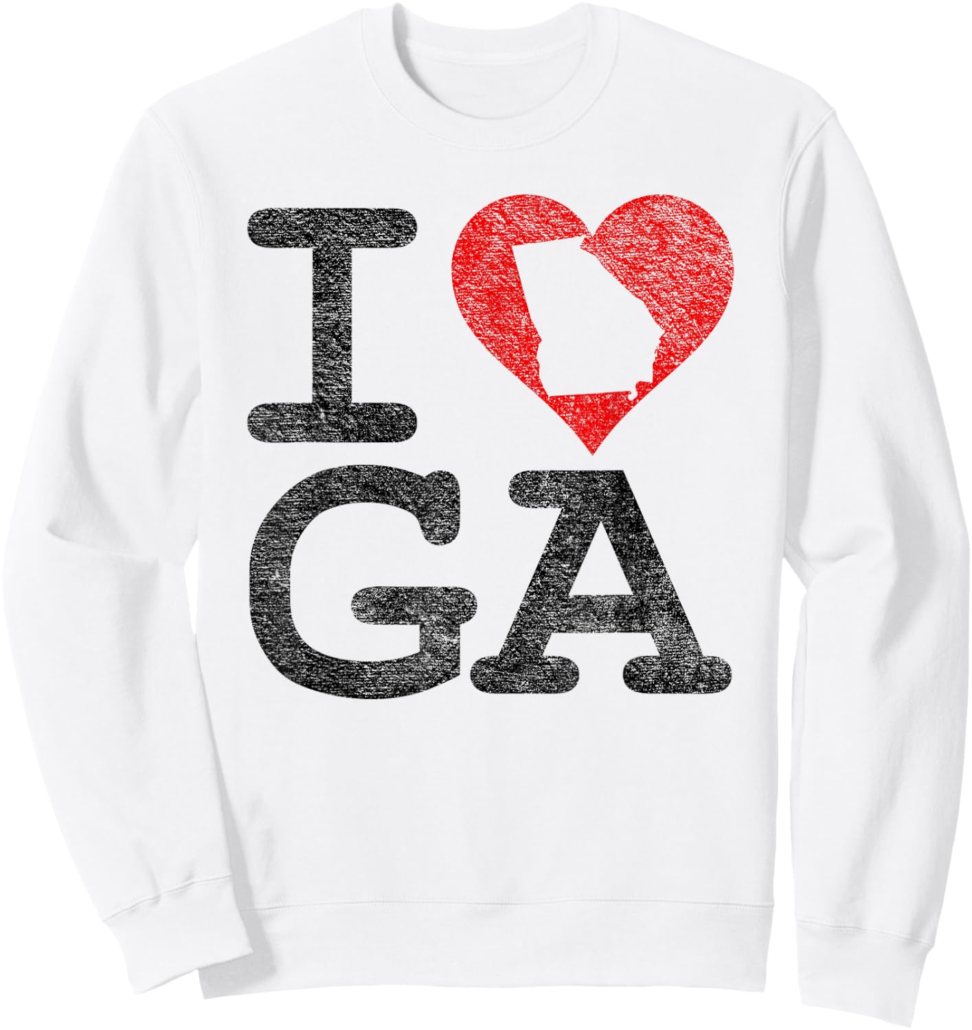 I Love Georgia I Heart Ga Atlanta Peach State Sweatshirt - Sweatshirt | White