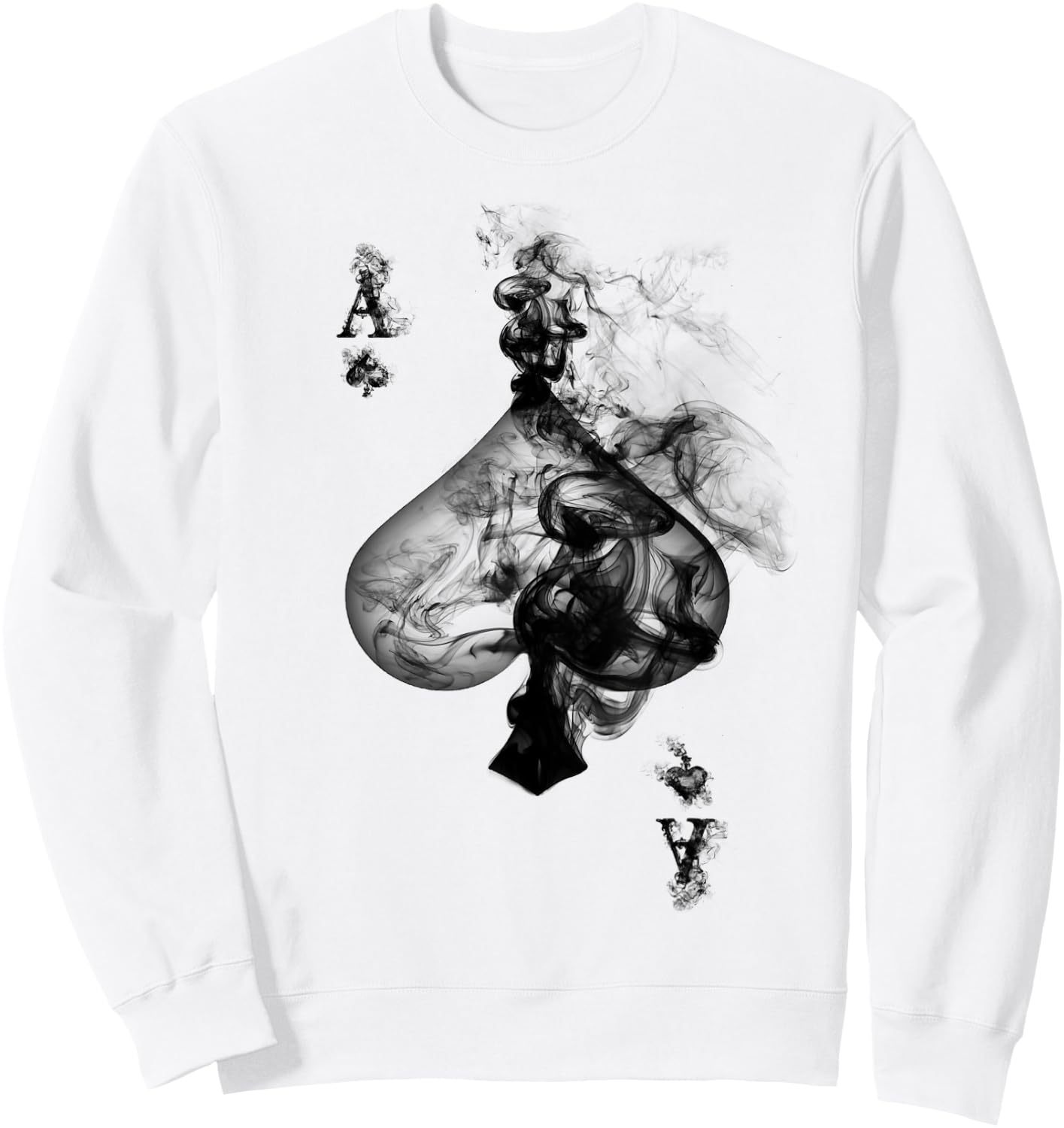 Ace of Spades - Smoke - for Card Players Sweatshirt - Sweatshirt | White