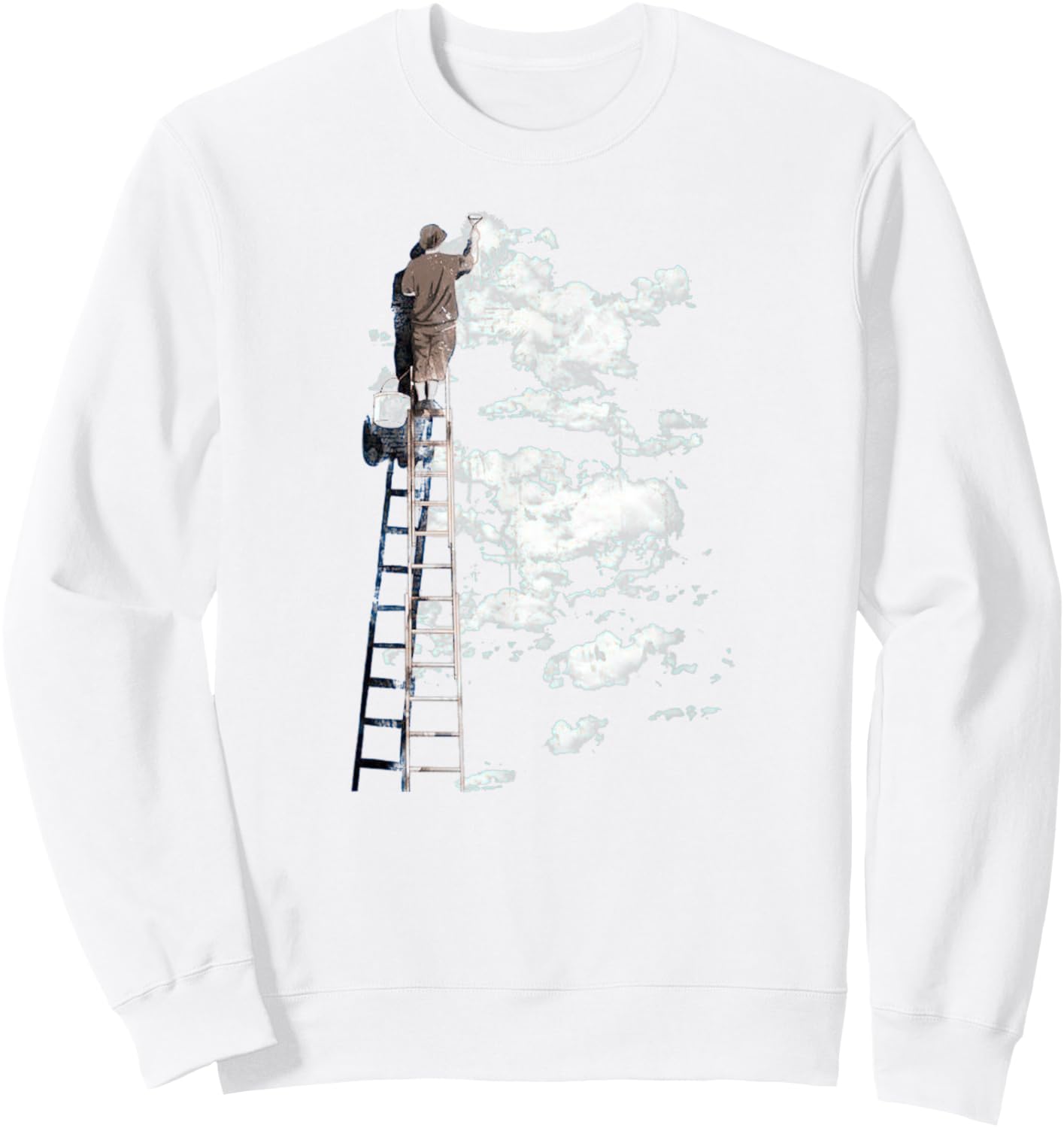Painting Clouds Sweatshirt - Sweatshirt | White