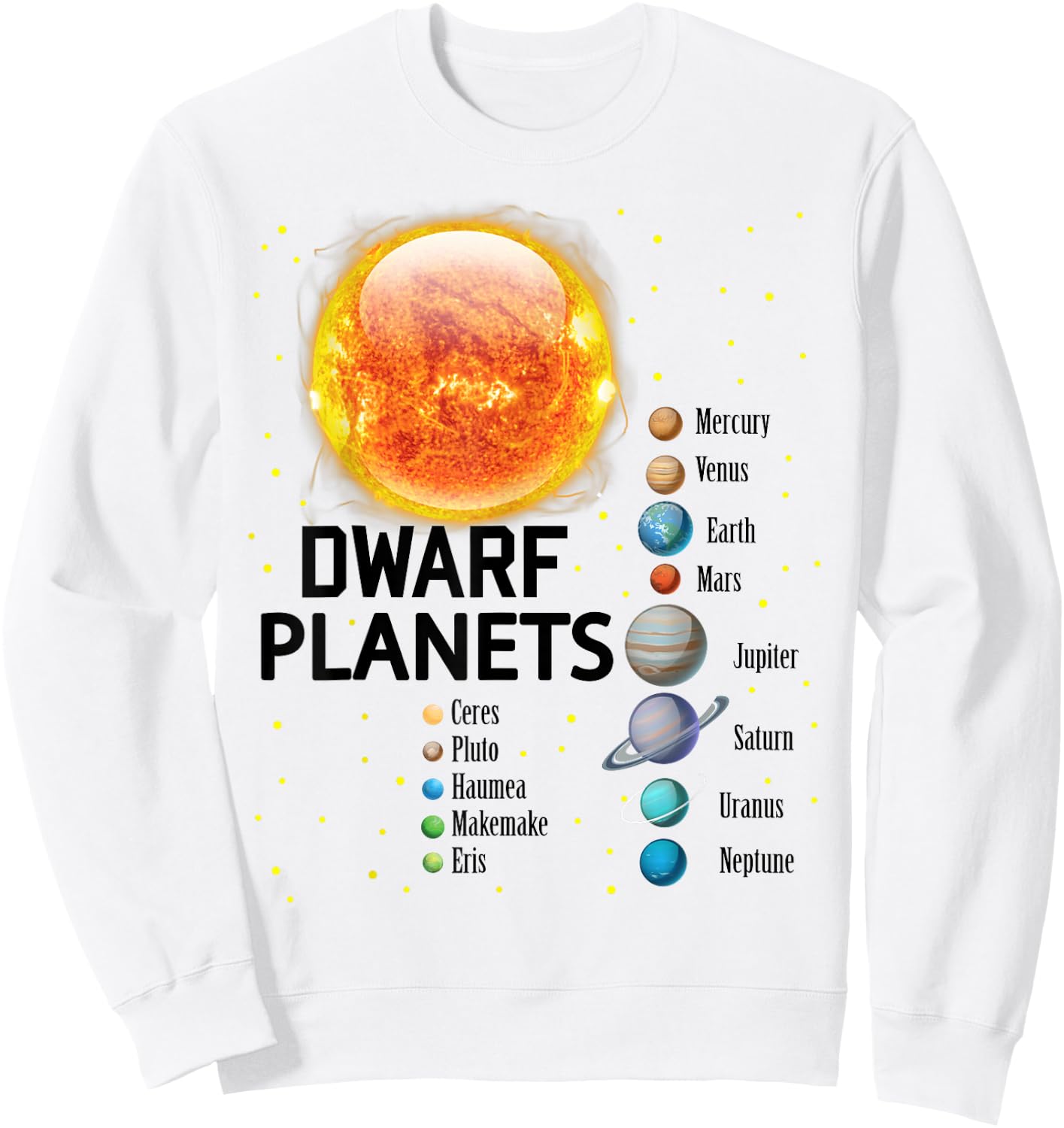 Solar System Planets Outer Space Astronaut Boys Girls Kids Sweatshirt - Sweatshirt | White