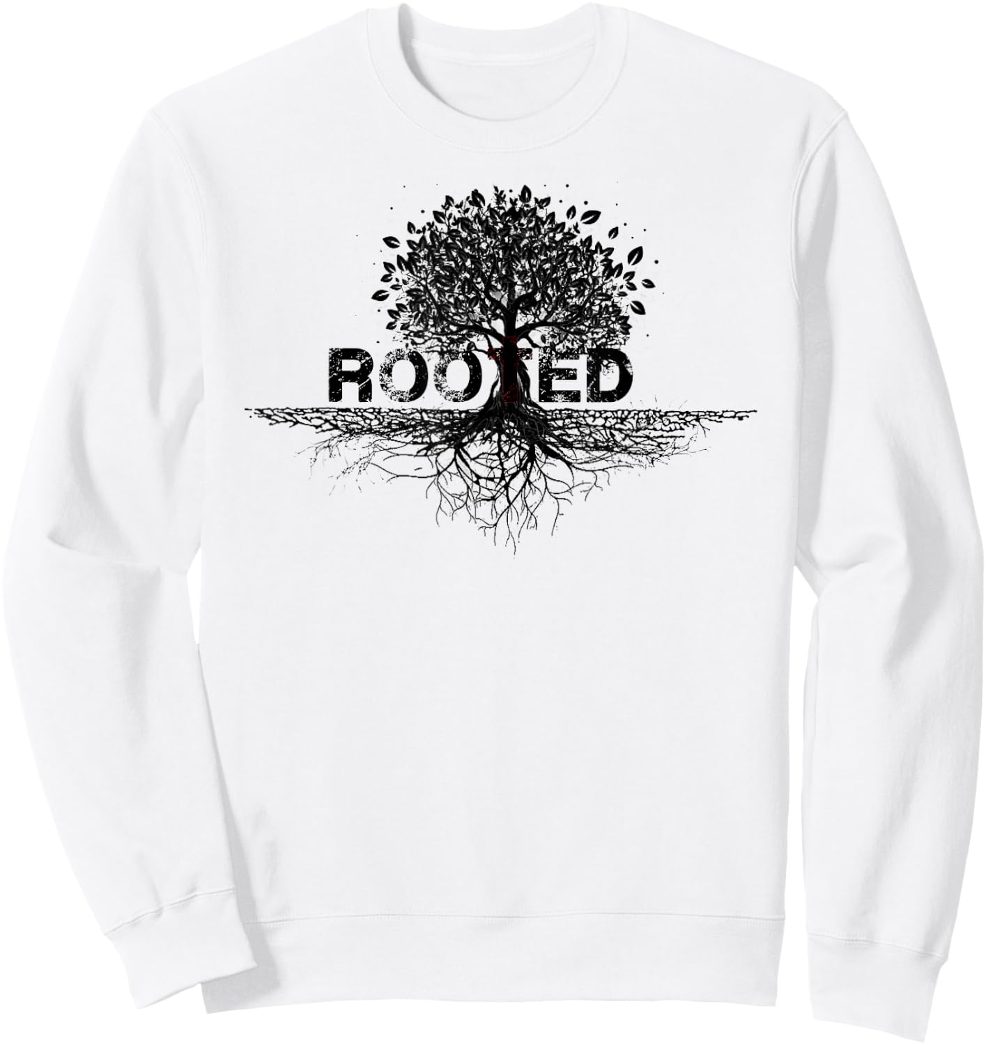 Rooted in Christ rooted & built up in Jesus Faith Christian Sweatshirt - Sweatshirt | White