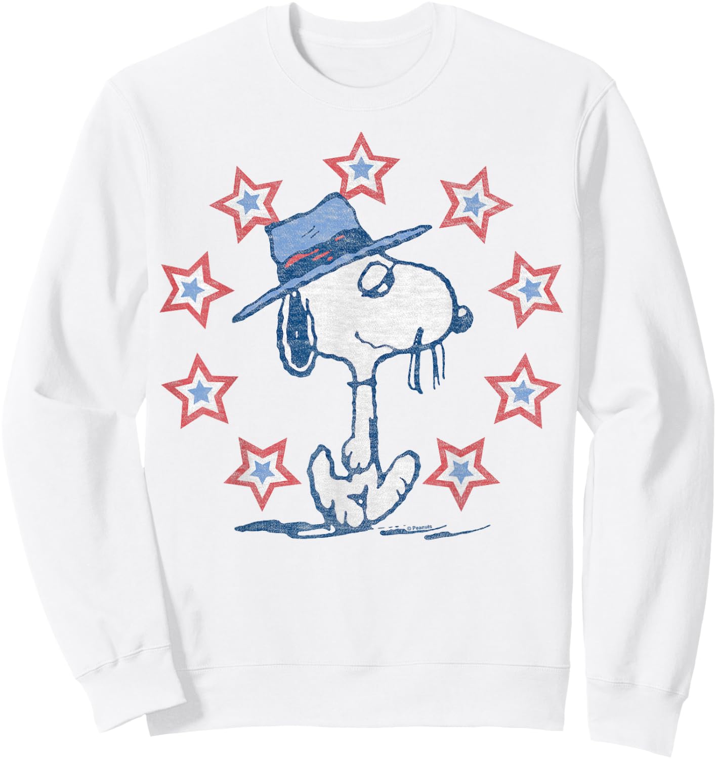 Peanuts - Spike Red White Blue Americana Stars Sweatshirt - Sweatshirt | White