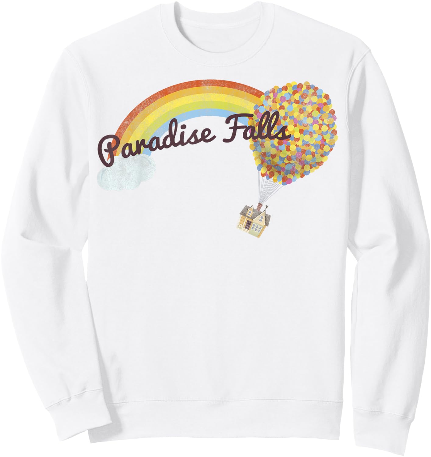 Disney Pixar Up Paradise Falls Rainbow Small Sweatshirt - Sweatshirt | White