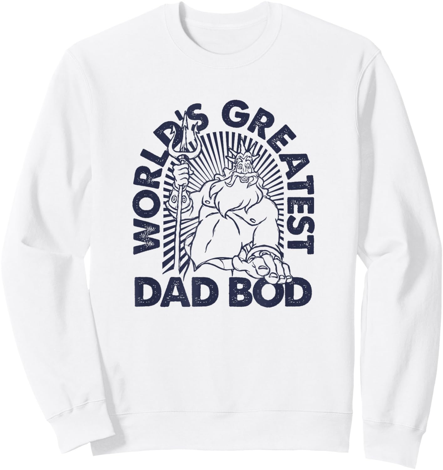 Disney The Little Mermaid King Triton World's Greatest Dad Sweatshirt - Sweatshirt | White
