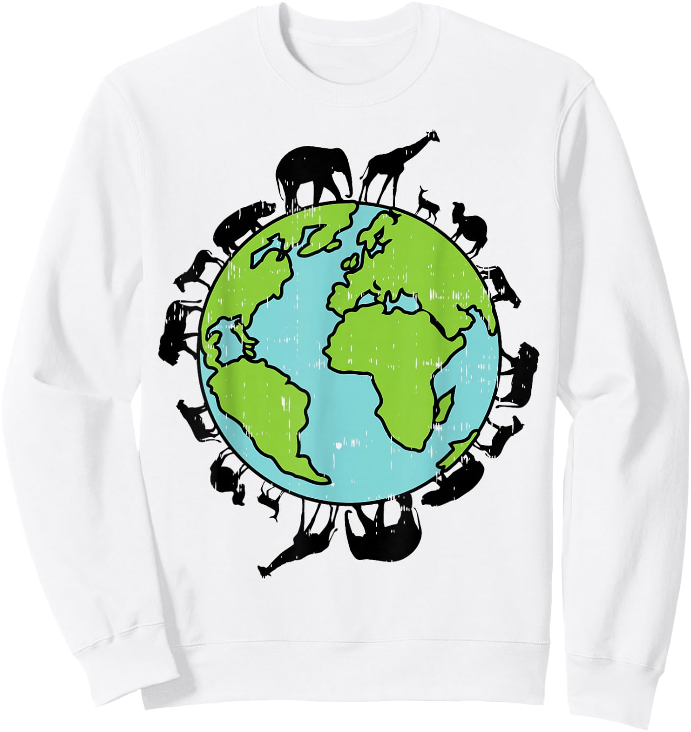 Earth Animals Wildlife Conservation Environmentalist Gift Sweatshirt - Sweatshirt | White