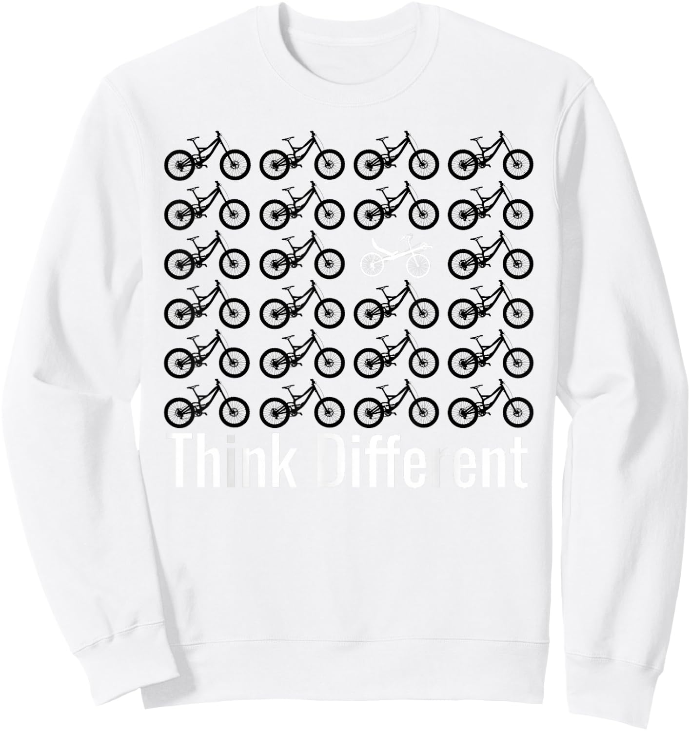 Recumbent Bike Bicycle Cycling Sweatshirt - Sweatshirt | White