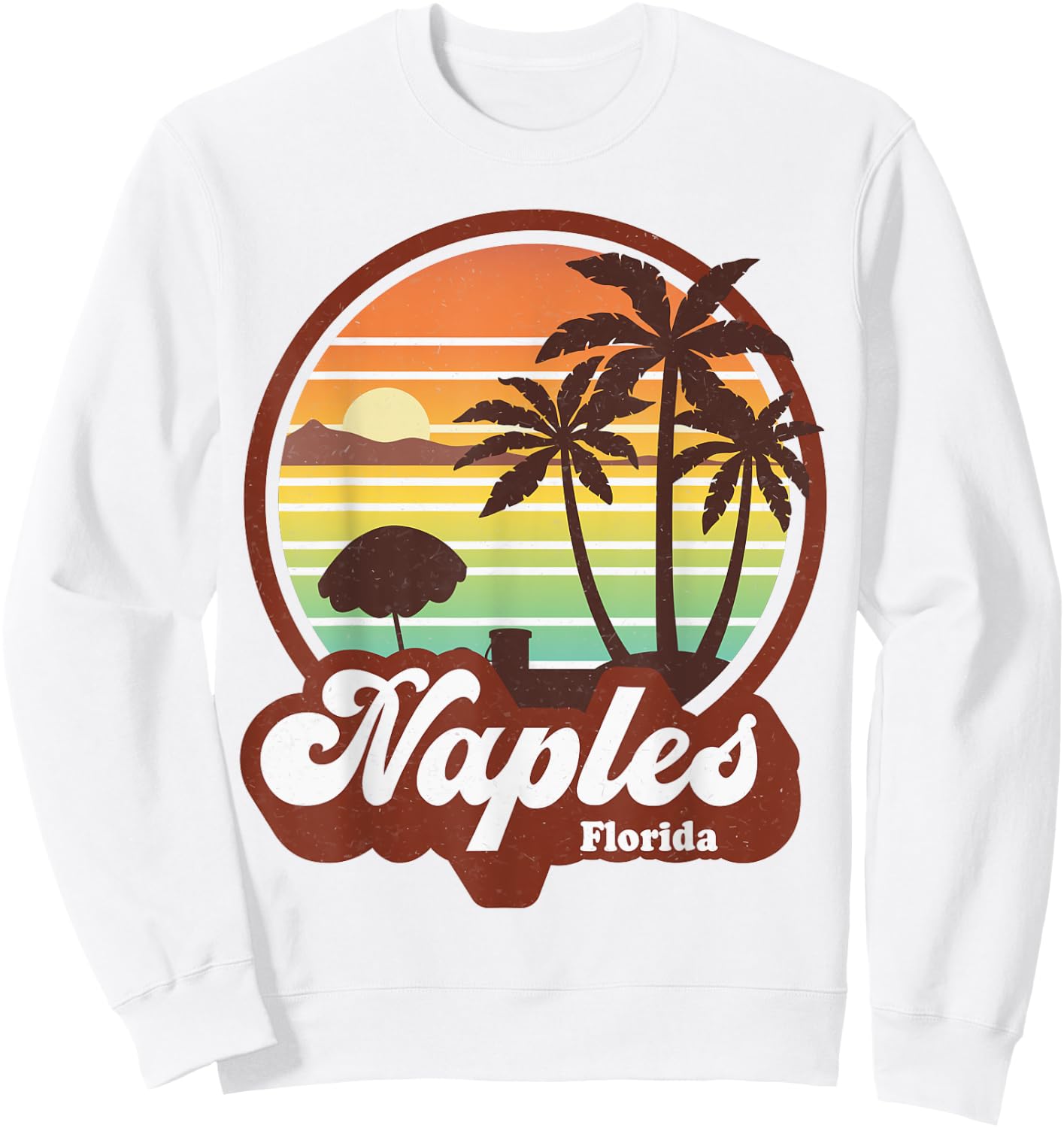 Vintage Naples Florida FL Retro 70s Summer Beach Souvenir Men Women Kids Sweatshirt - Sweatshirt | White