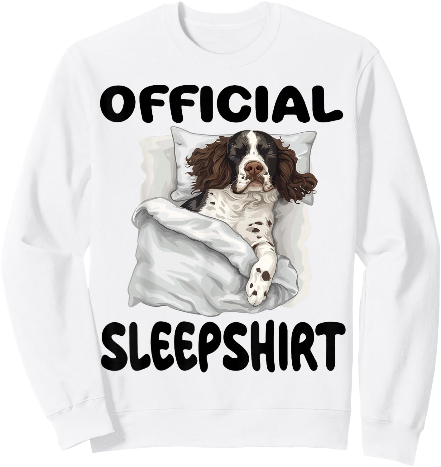 English Springer Spaniel Dog Official Sleepshirt Pajamas Sweatshirt - Sweatshirt | White