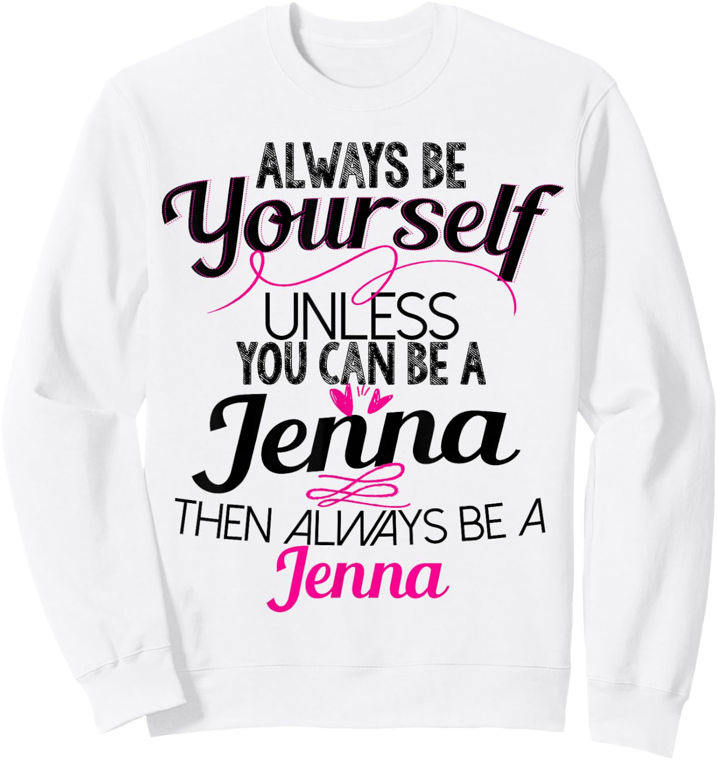 Jenna Name Sweatshirt - Sweatshirt | White