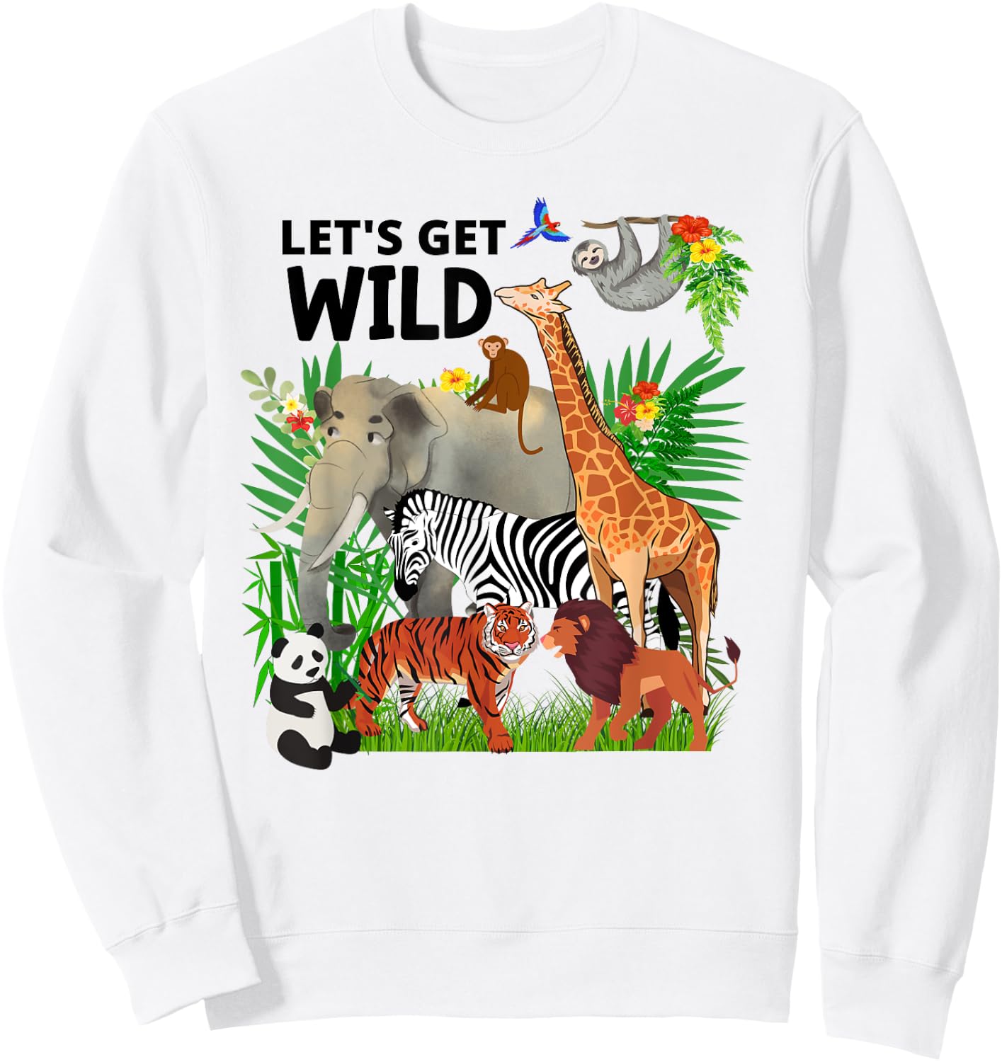Zoo Animals Wildlife Birthday Party A Day At The Zoo Safari Sweatshirt - Sweatshirt | White