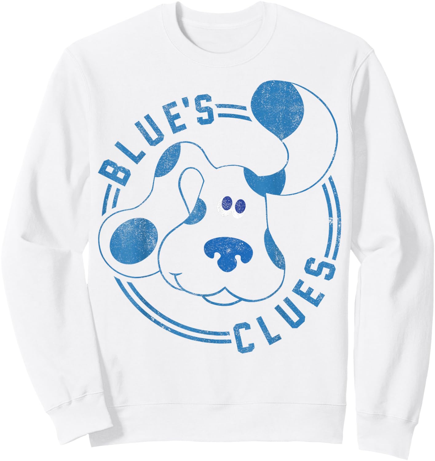 Blue's Clues Blue Big Face Portrait Sweatshirt - Sweatshirt | White