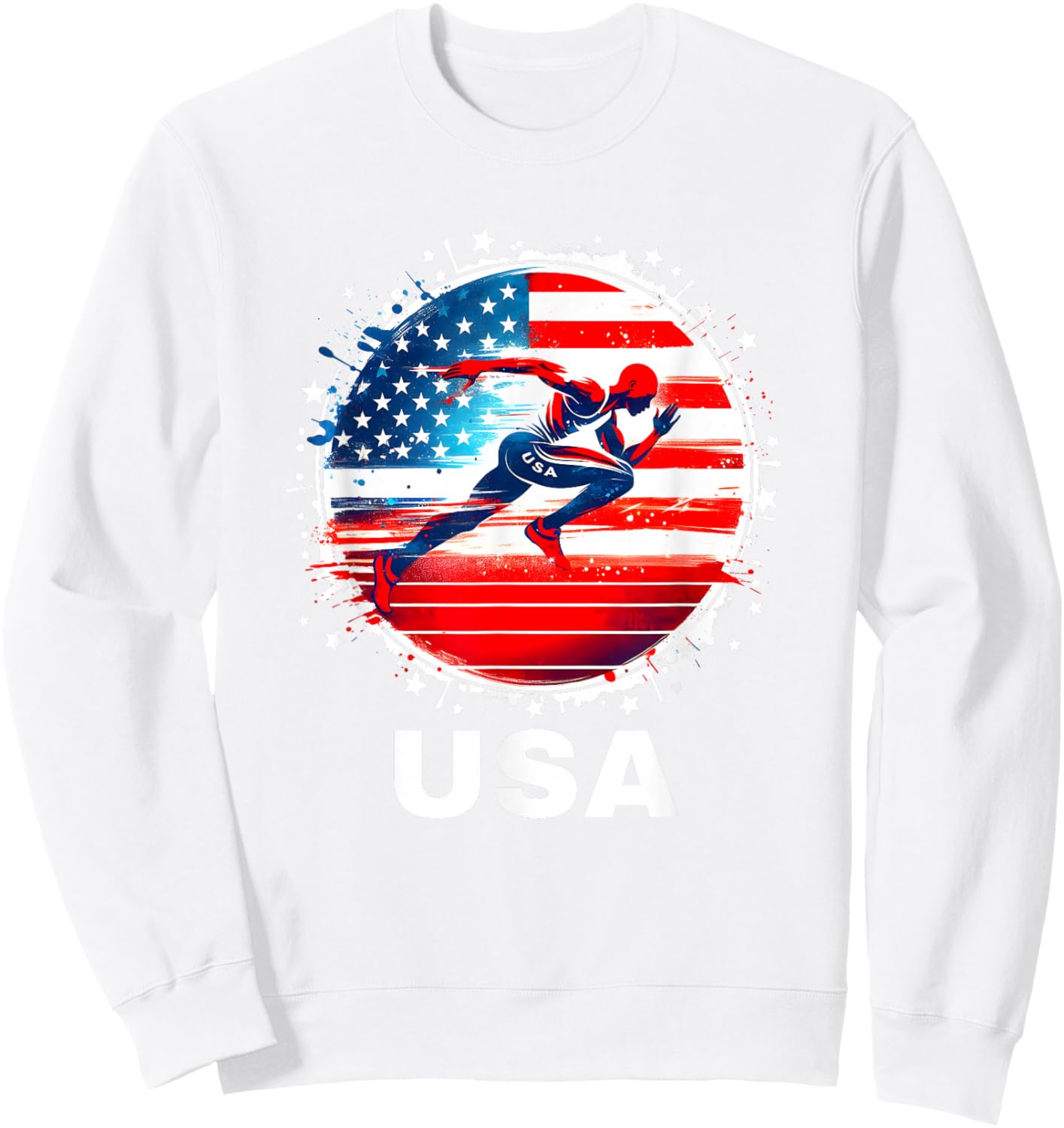 USA Team Track and Field Shirt Women Kids Track Sweatshirt - Sweatshirt | White