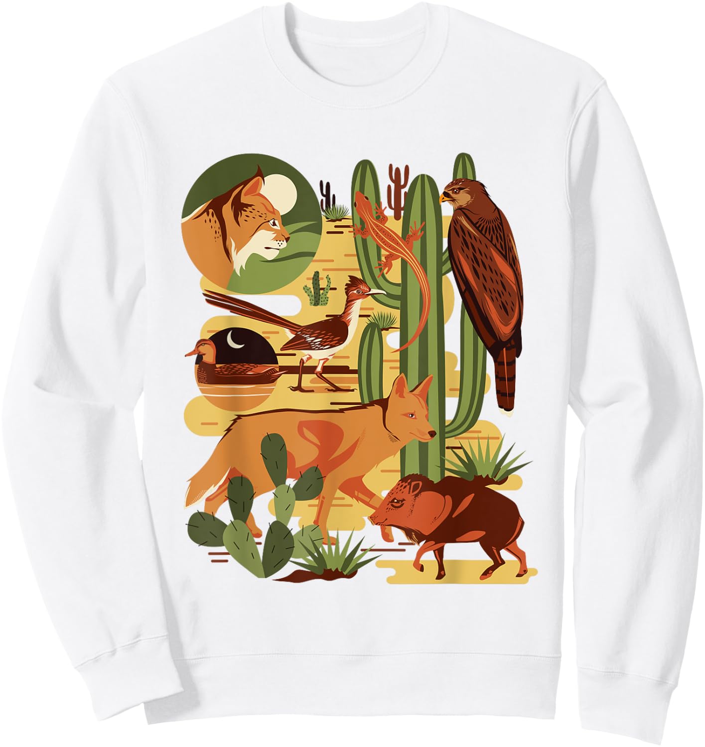 Southwestern Nature Sonoran Desert Animal Lover Sweatshirt - Sweatshirt | White