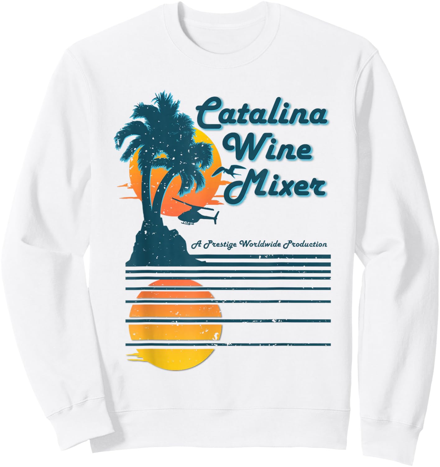 Mixer Catalina Wine Palm and Beach Shirt Sweatshirt - Sweatshirt | White