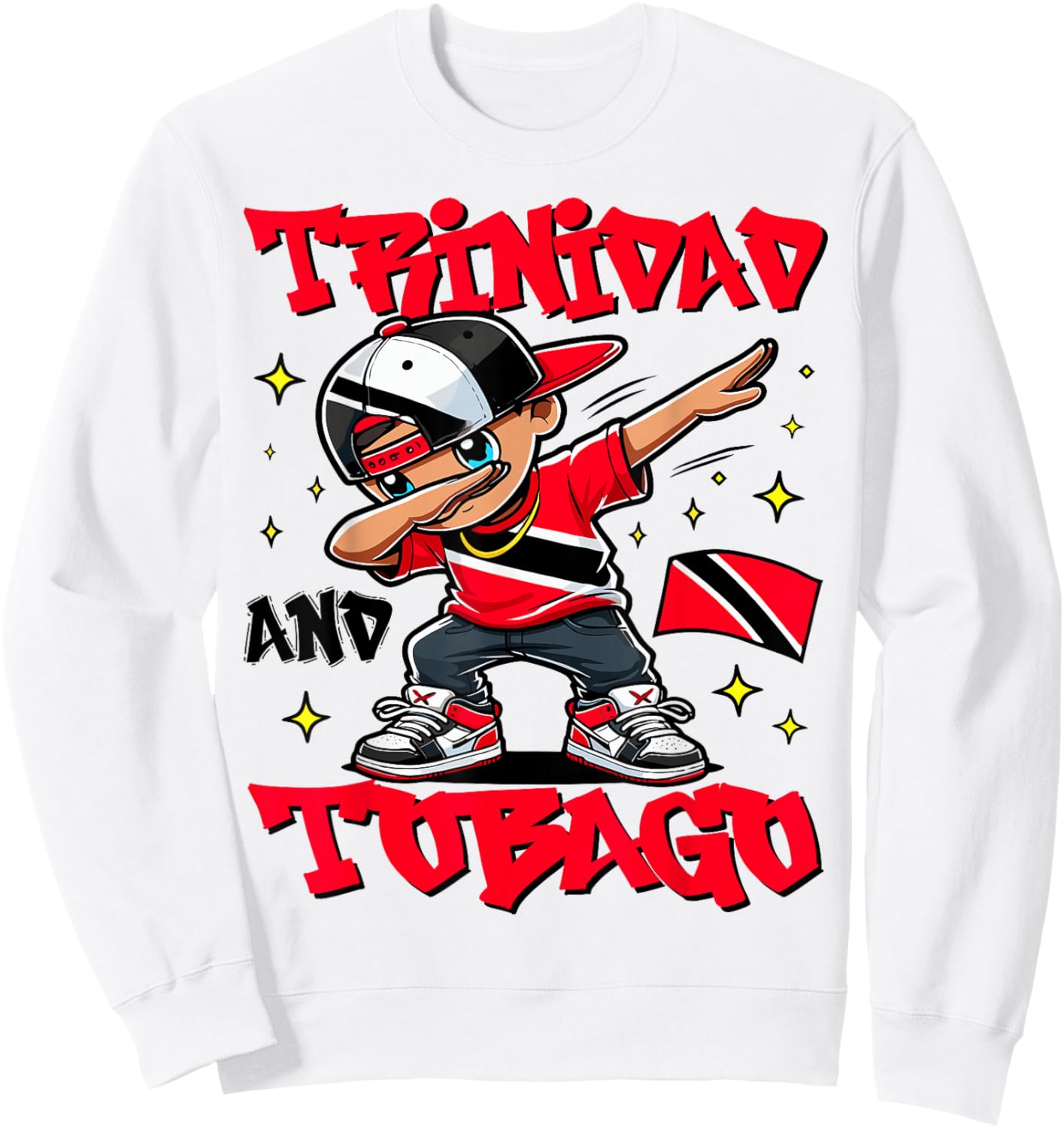 Trinidadian Boy Trinidad and Tobago Kid for Kids toddlers Sweatshirt - Sweatshirt | White