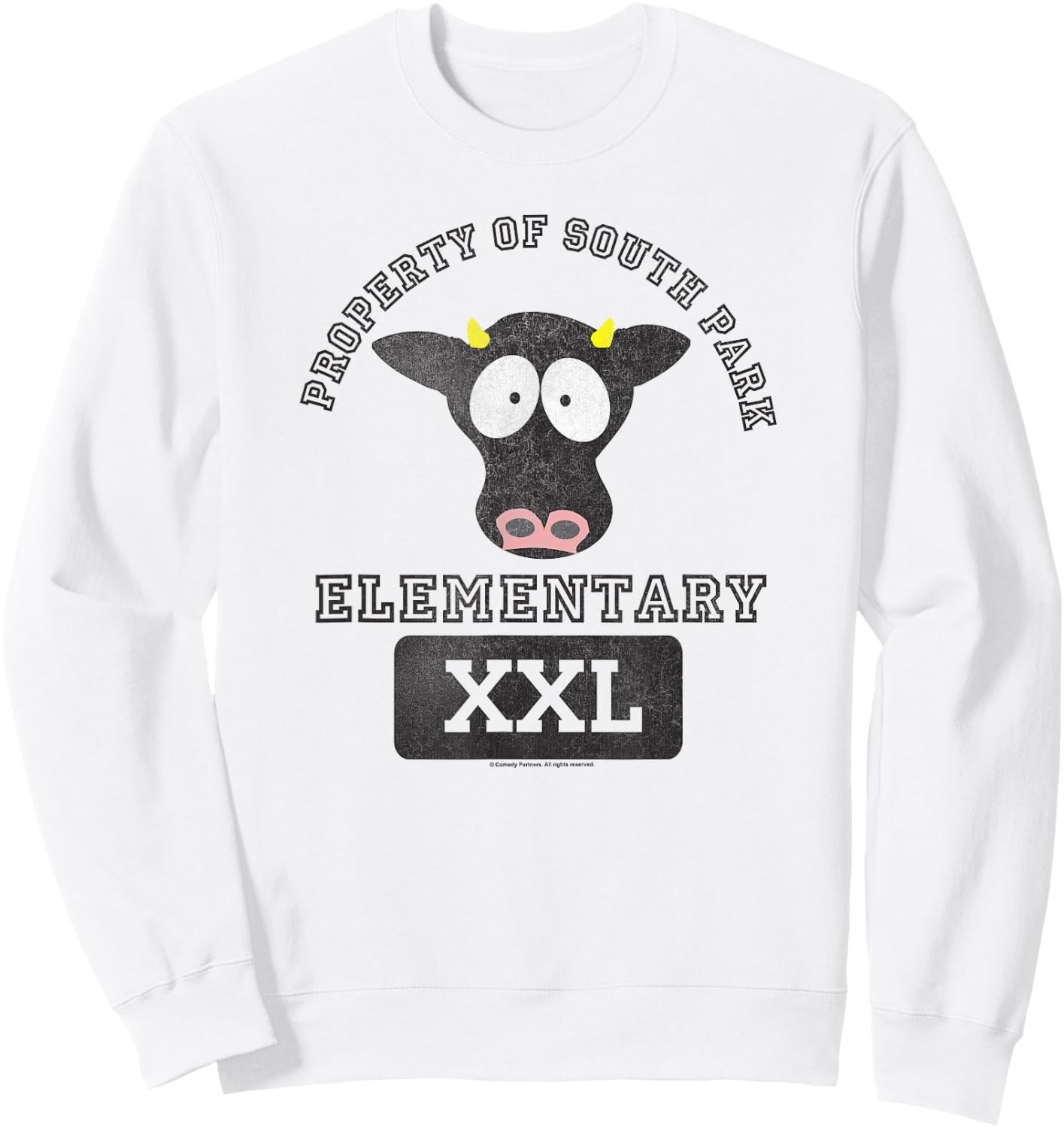 South Park South Park Elementary Cows Sweatshirt - Sweatshirt | White