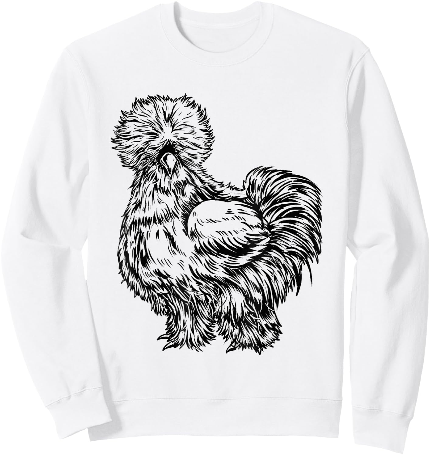 Silkie Chicken Sweatshirt - Sweatshirt | White