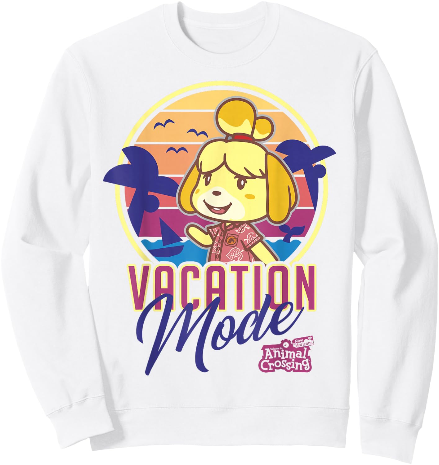 Animal Crossing: New Horizons Isabelle Vacation Mode Vintage Sweatshirt - Sweatshirt | White