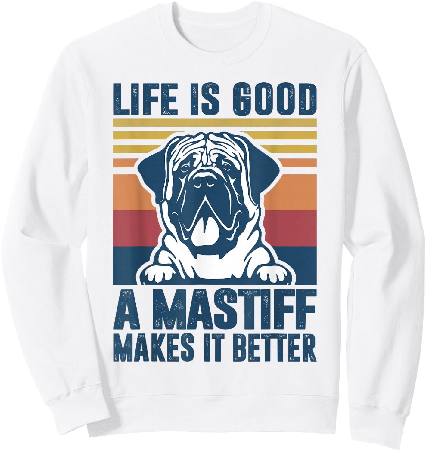 English Mastiff Gifts Men Mastiff Dog Dad Dog Mom Sweatshirt - Sweatshirt | White