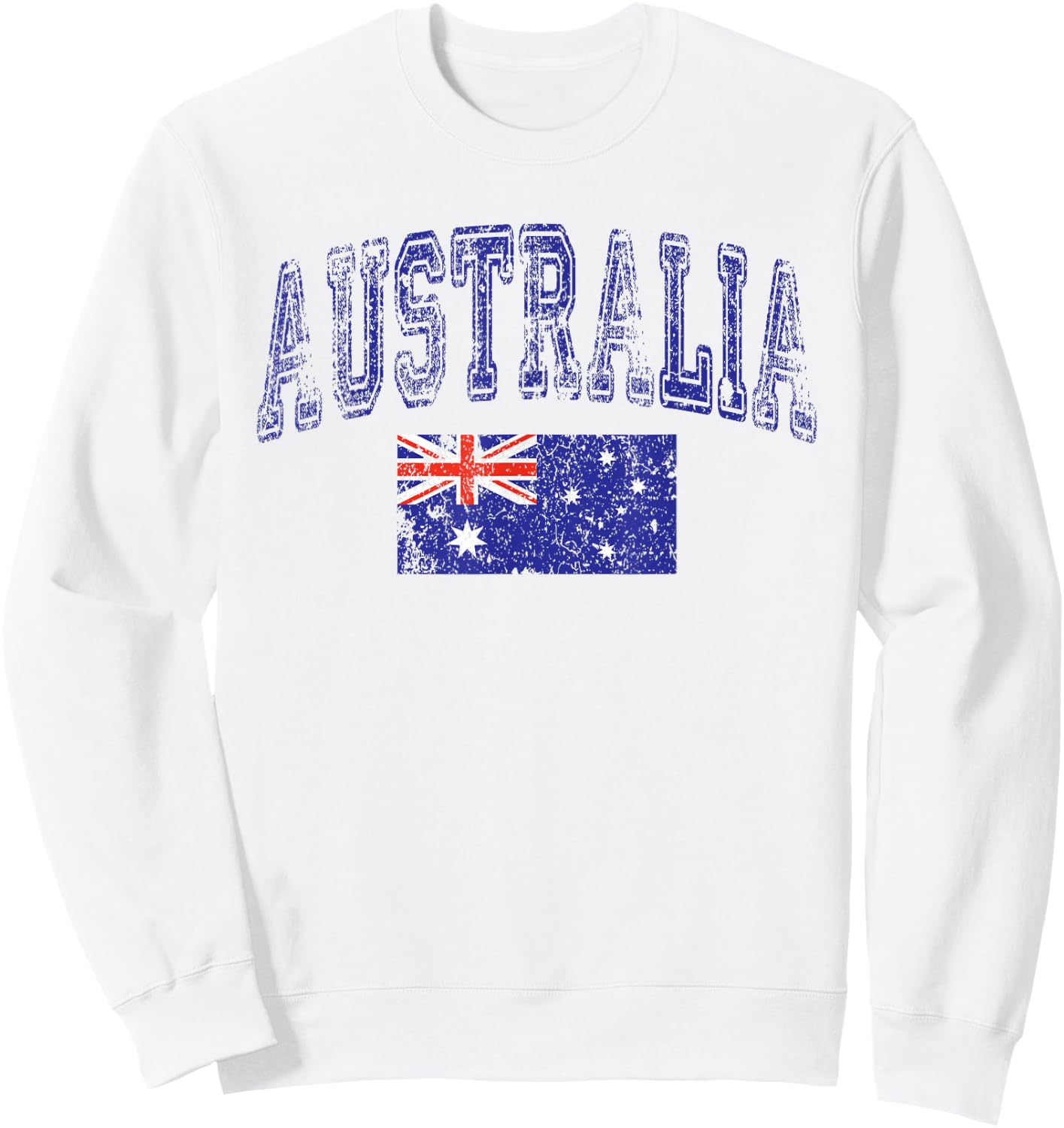 Vintage Retro Australia Flag Australian Pride Sweatshirt - Sweatshirt | White