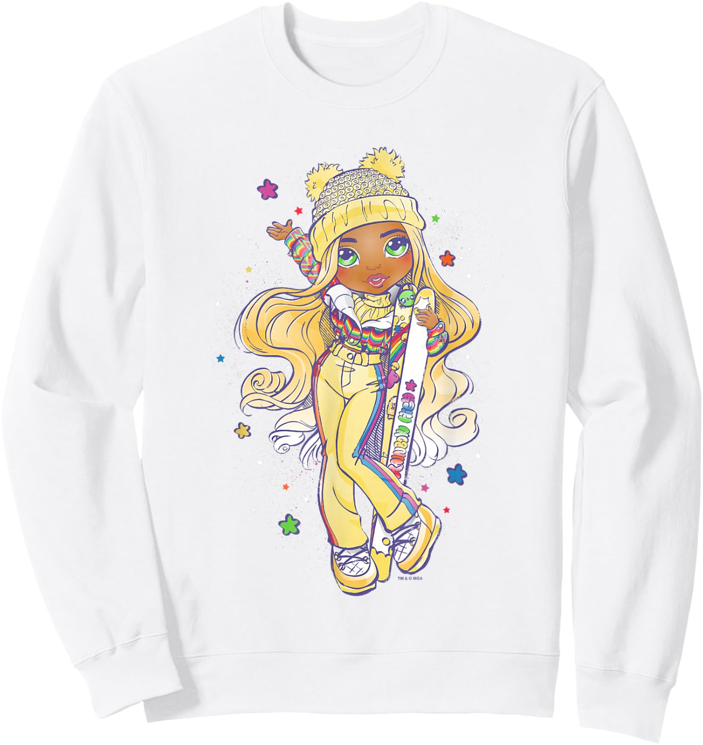 Rainbow High Sunny Madison Ice Skiing Clothes Vintage Sweatshirt - Sweatshirt | White
